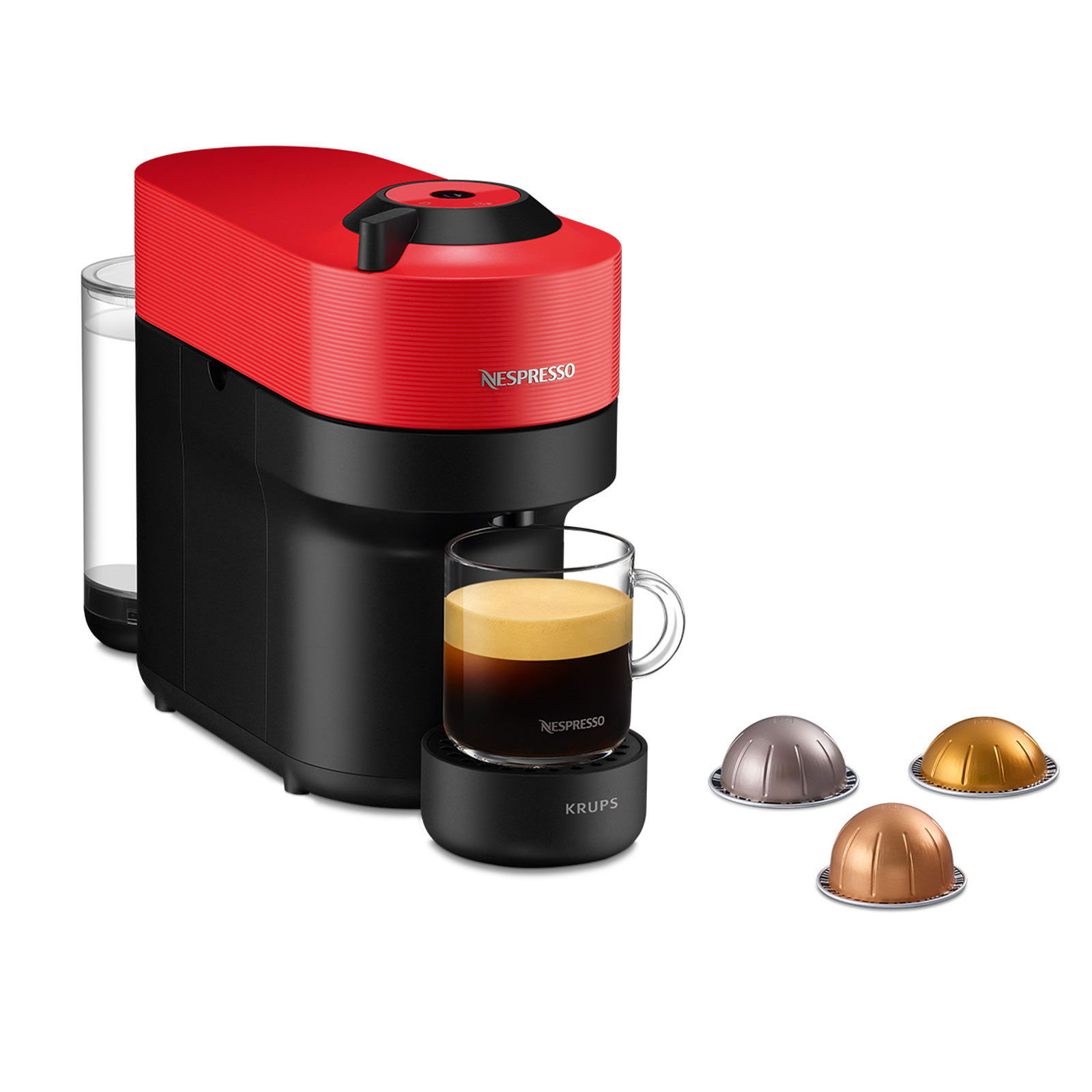 Krups XN9205.22 Vertuo Pop Red Aeroccino 3 Milchaufschäumer