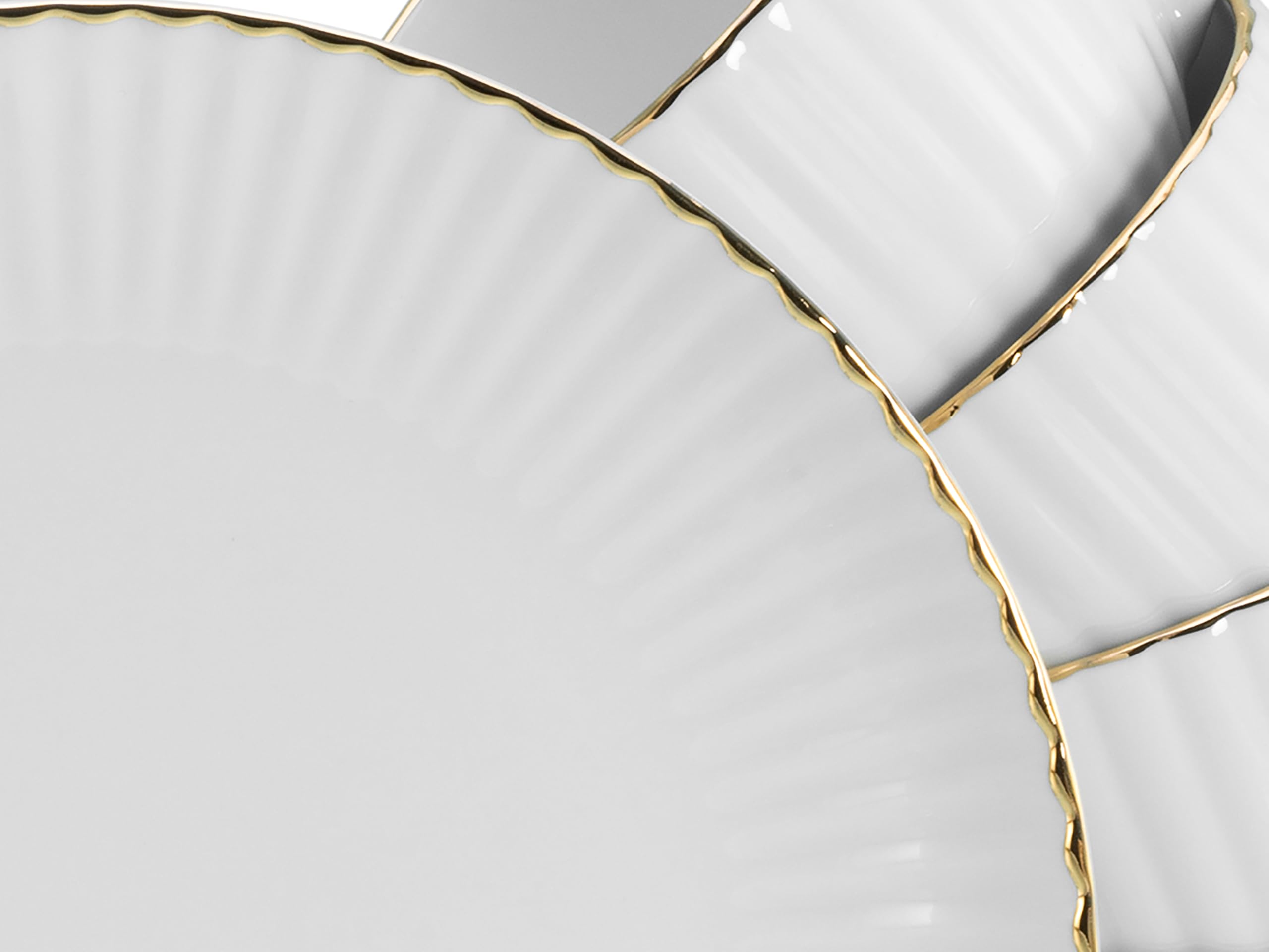 CreaTable, 20751, Serie Allegra Goldband, 18-teiliges Geschirrset für 6 Personen
