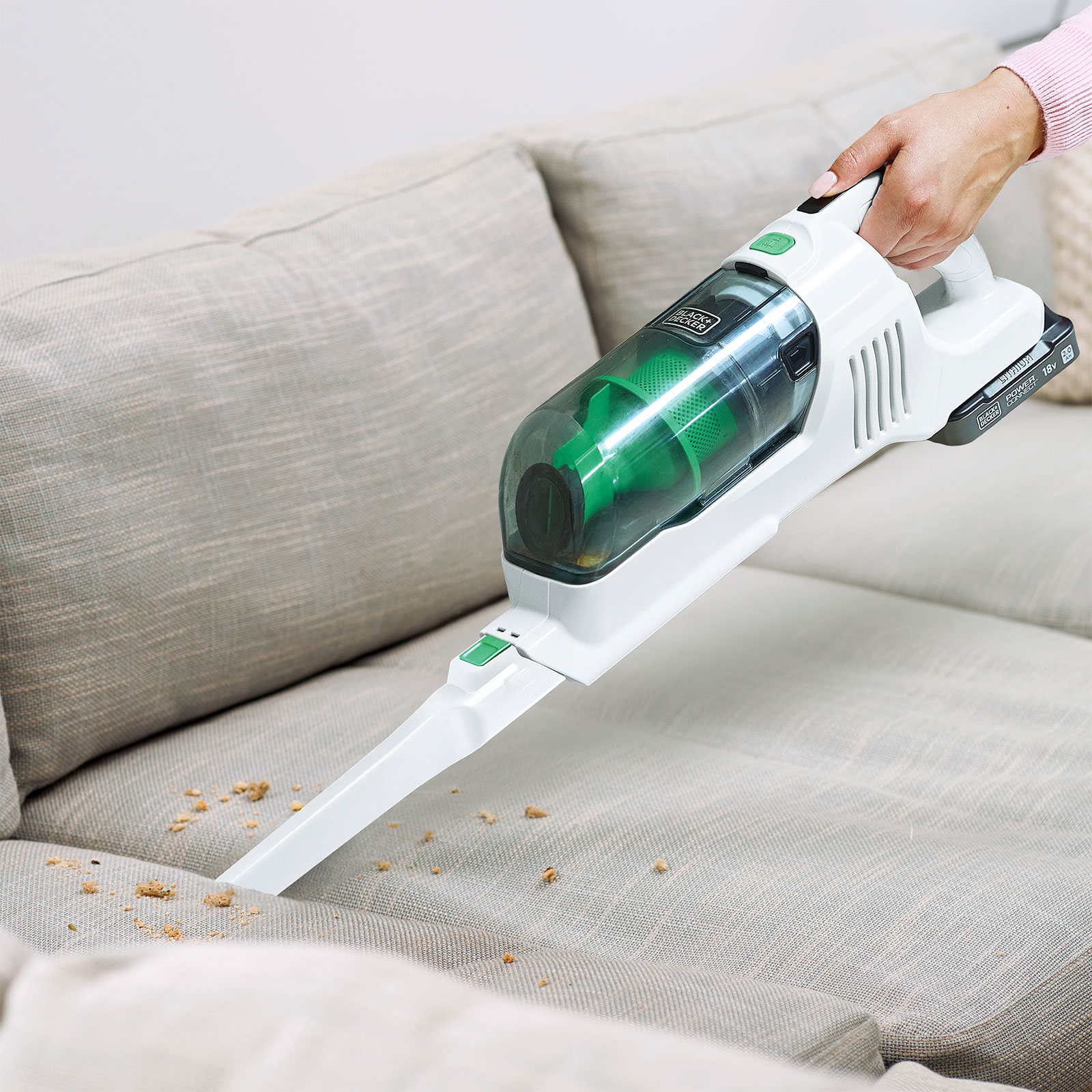 Black + Decker REVSV18D1 Akku Staubsauger LED-Bodendüse Bodensensor Black + Decker REVSV18D1 Akku Staubsauger LED-Bodendüse Bodensensor