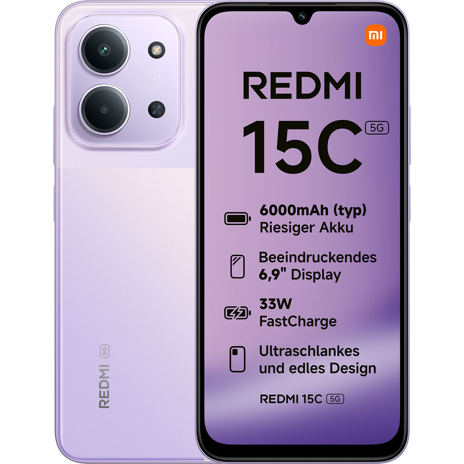 Xiaomi Redmi 15C 5G 4GB+128GB Black Smartphone