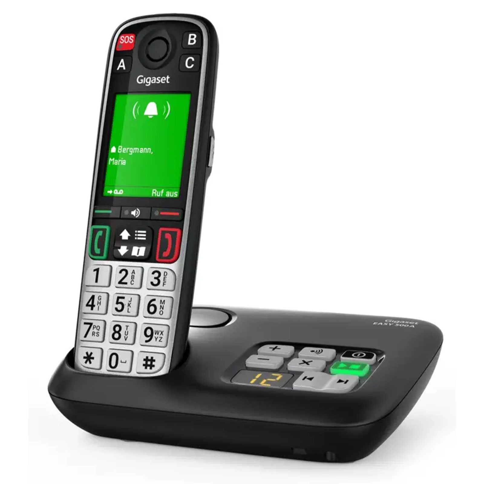Gigaset EASY 500A, Schwarz Schnurloses Telefon