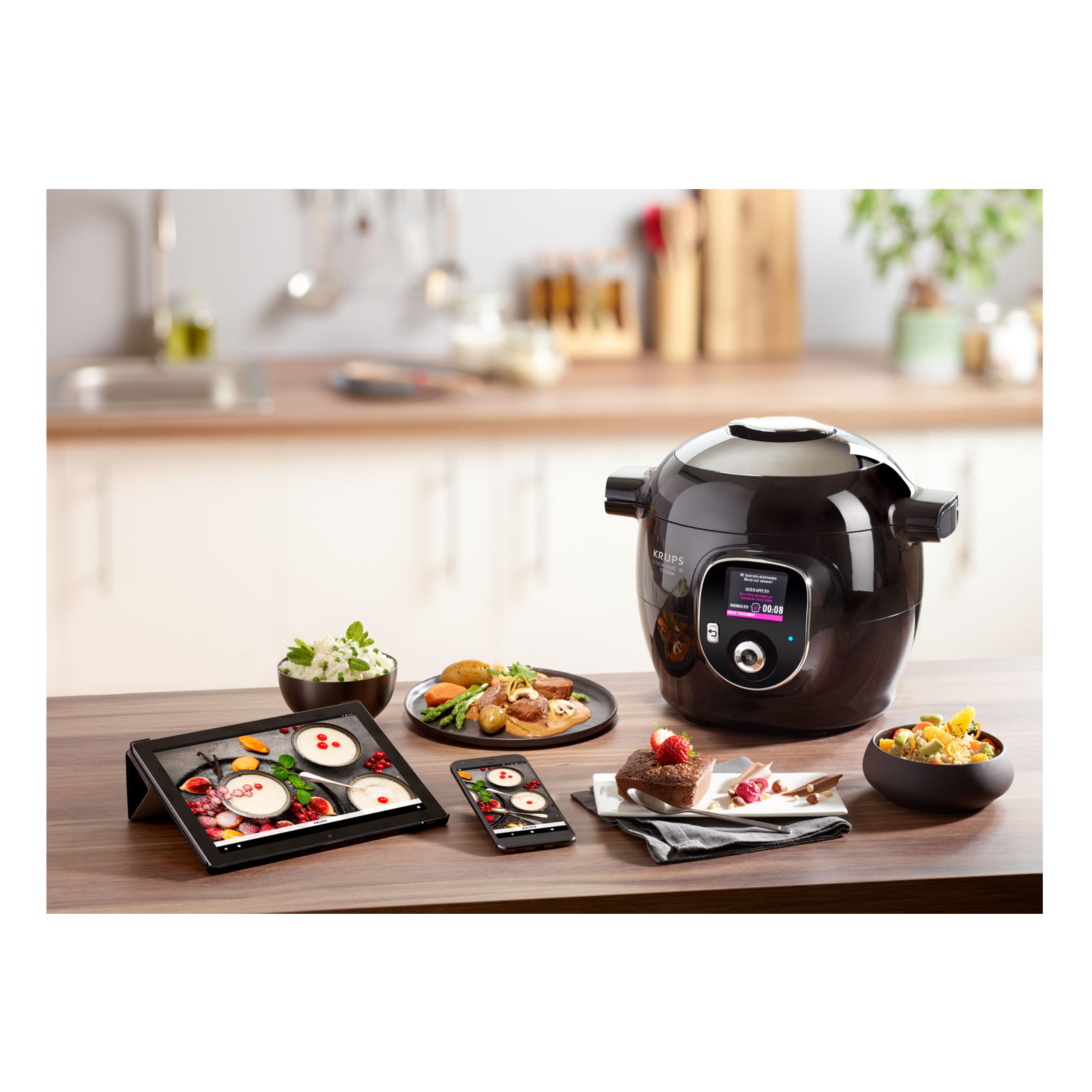 Krups CZ 7158 Cook4Me+ Connect Multikocher schwarz/grau