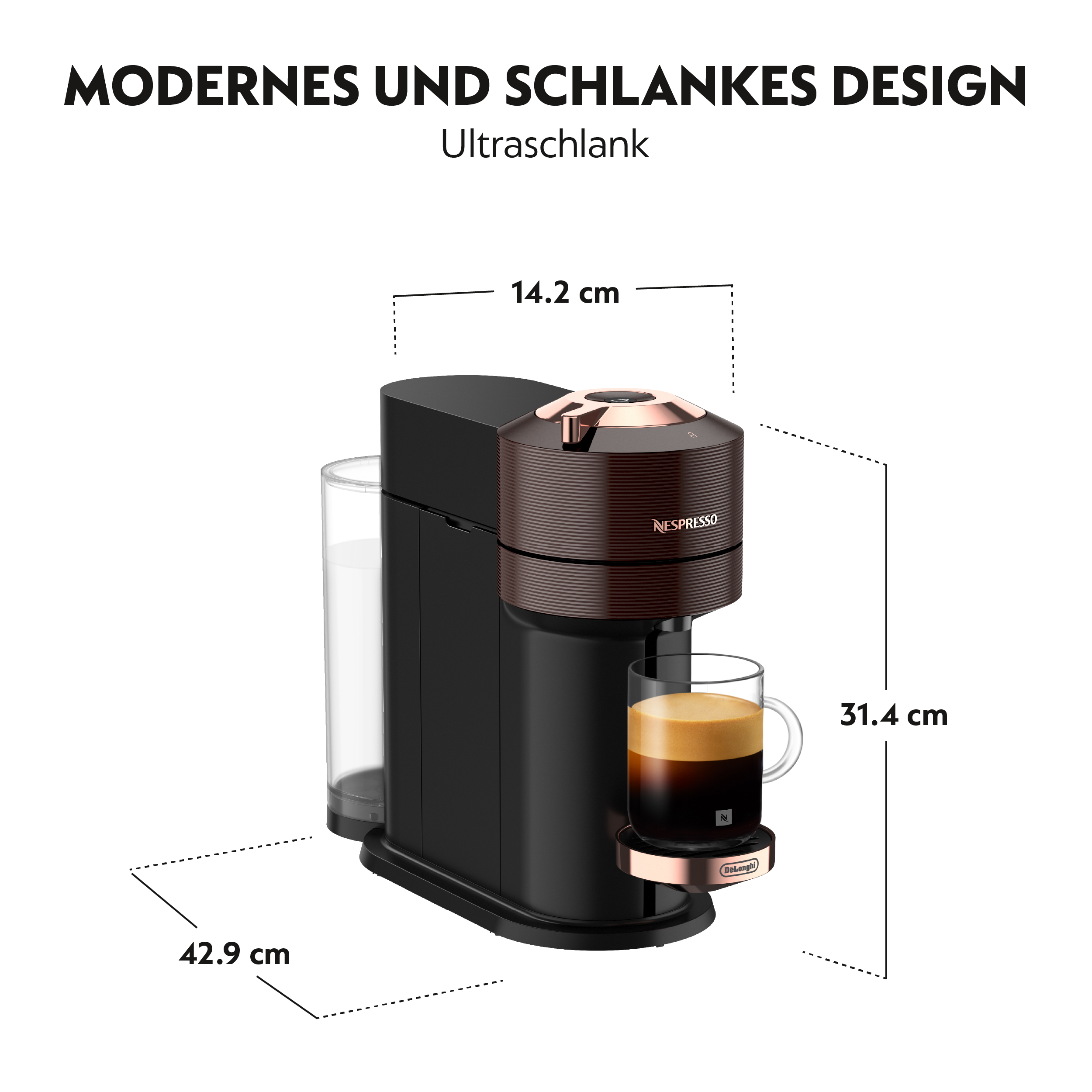 Nespresso Vertuo Next Premium Rich Brown REFURBISHED