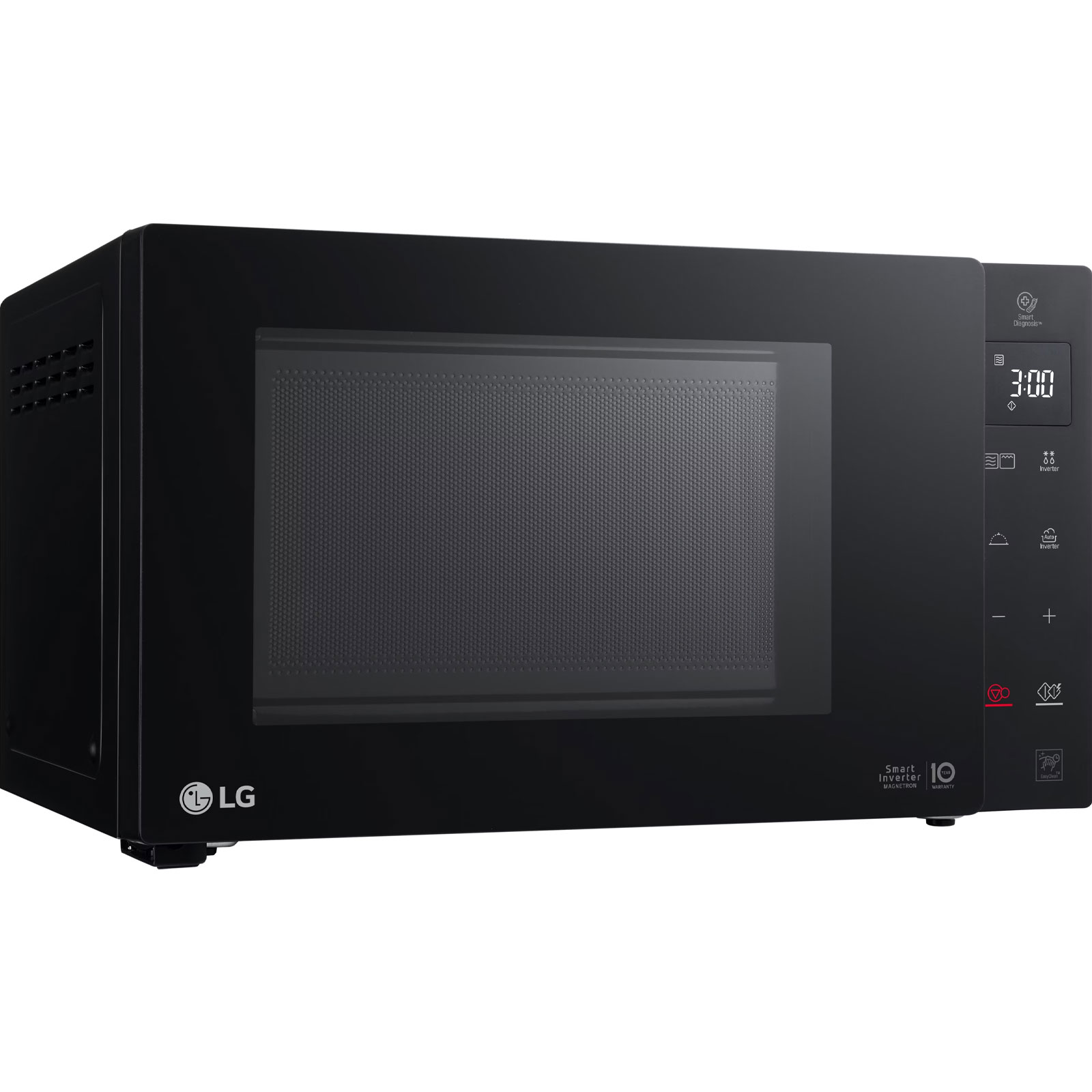 LG MH6535GIB Mikrowelle (25 Liter, 1.150 Watt Mikrowelle, 900 Watt Quarzgrill, Automatikprogramm, Glasdrehteller 29,2 cm, Touch Bedienfeld, LED-Anzeige, Smart Inverter Magnetron®, Infrared Heating® mit Carbon-Heizelement, antibakterielle Ea