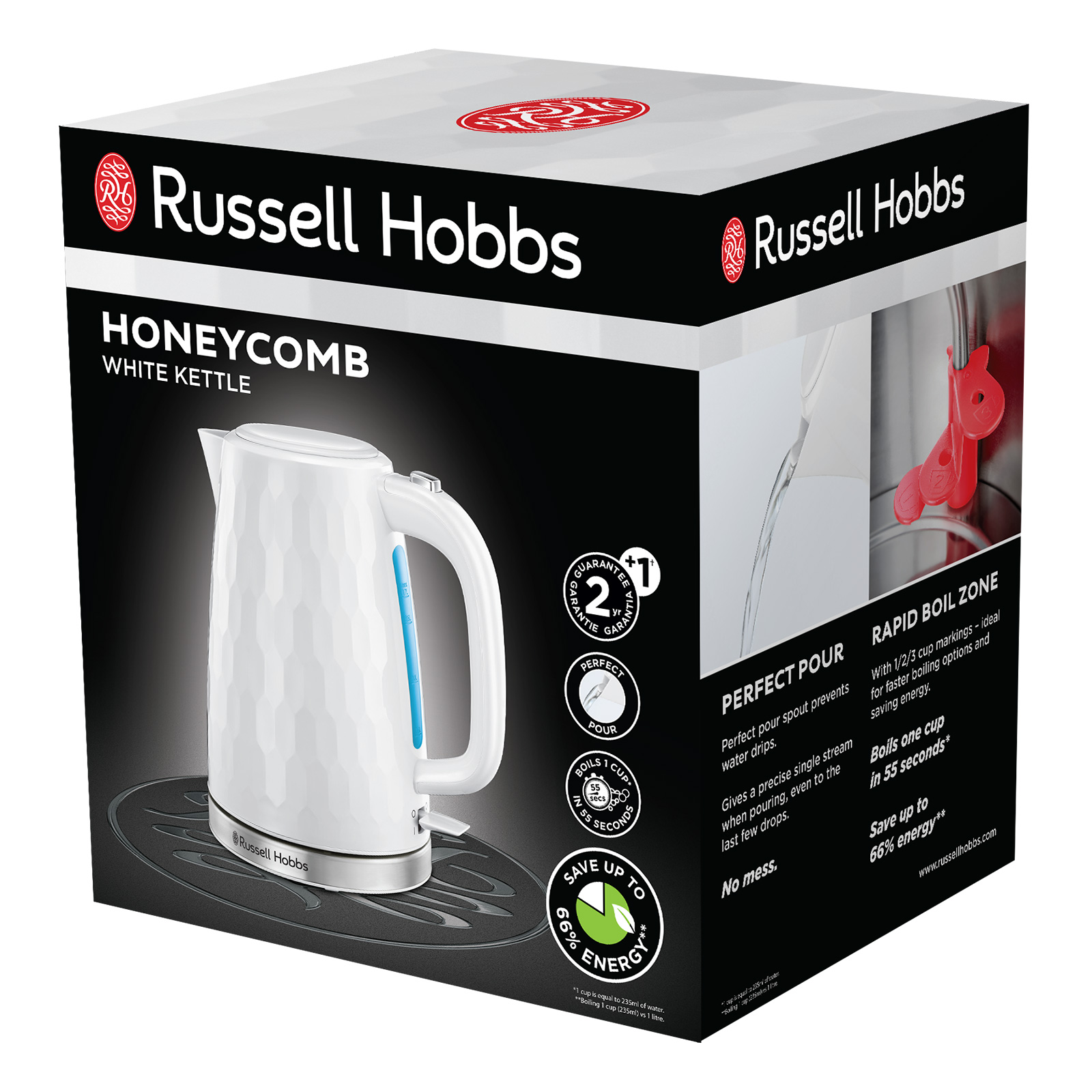 Russell Hobbs 26050-70 Honeycomb Wasserkocher weiß