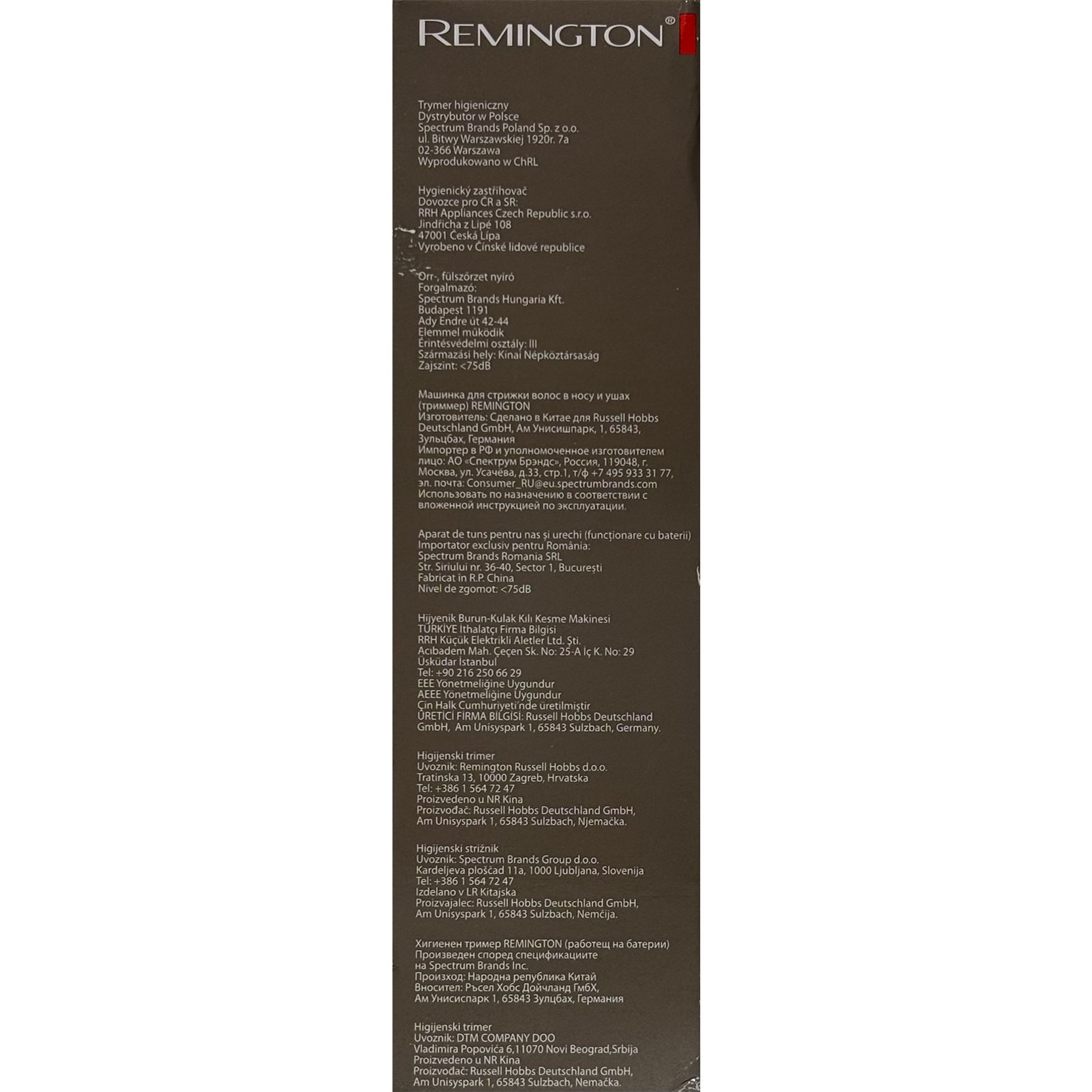 Remington NE 3850 NanoSeries Remington NE 3850 NanoSeries