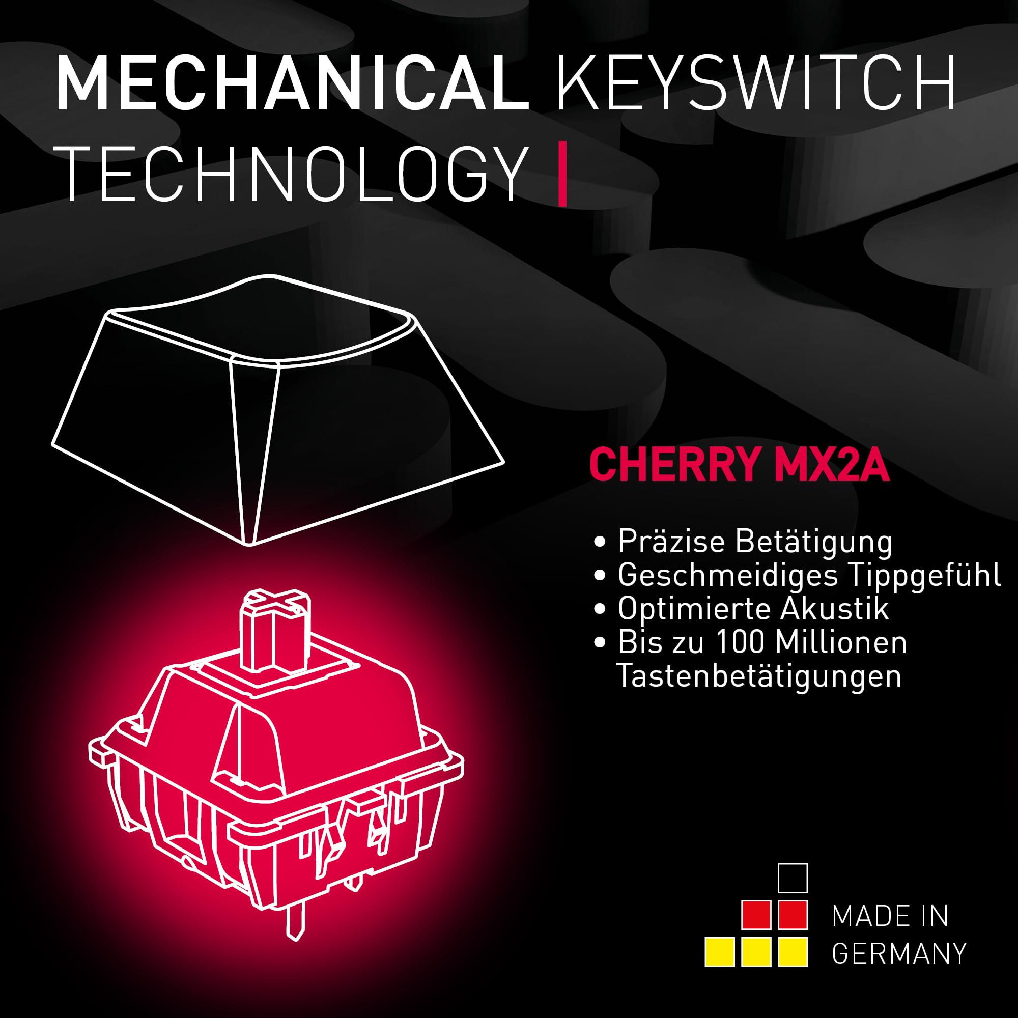 CHERRY MX 2.0S, Mechanische Gaming-Tastatur mit RGB-Beleuchtung