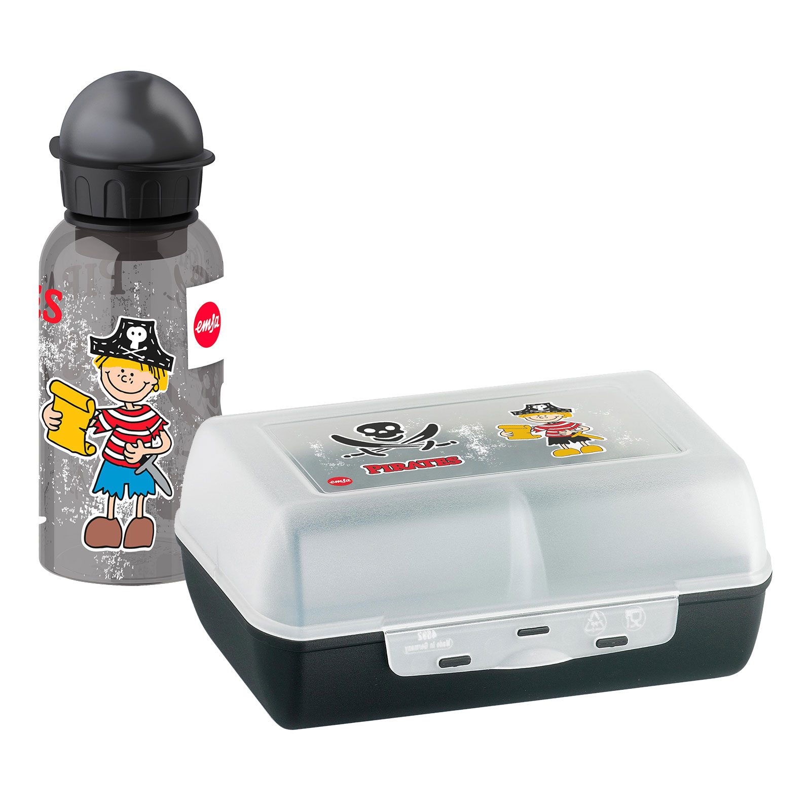 EMSA 518140 Kids Tritan Set Trinkflasche und Brotdose Soccer