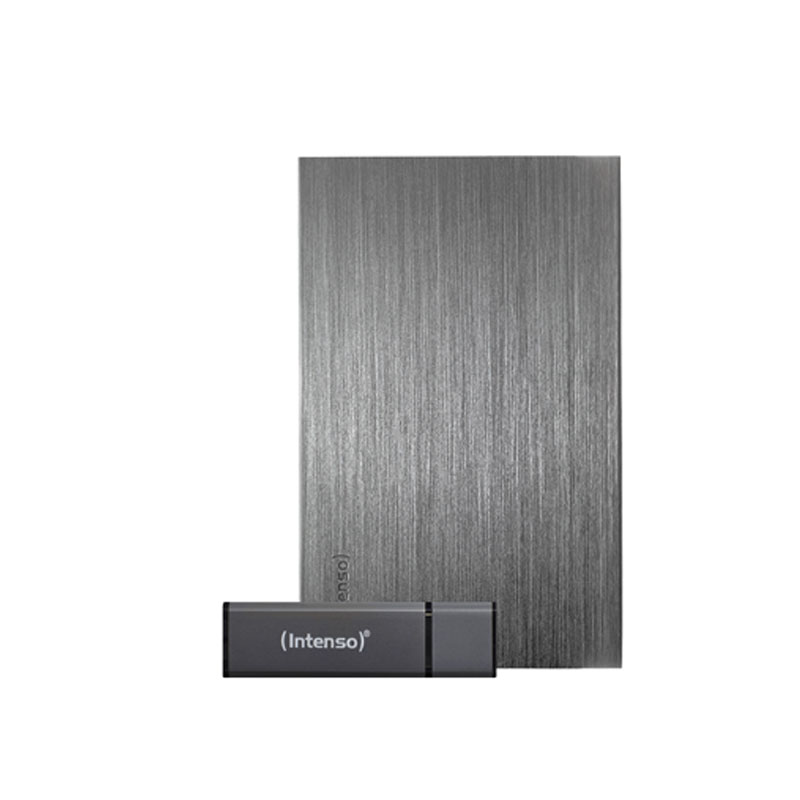 Intenso 2,5 Zoll Memory Board, 1 TB HDD-Externe Festplatte + 64 GB USB Stick