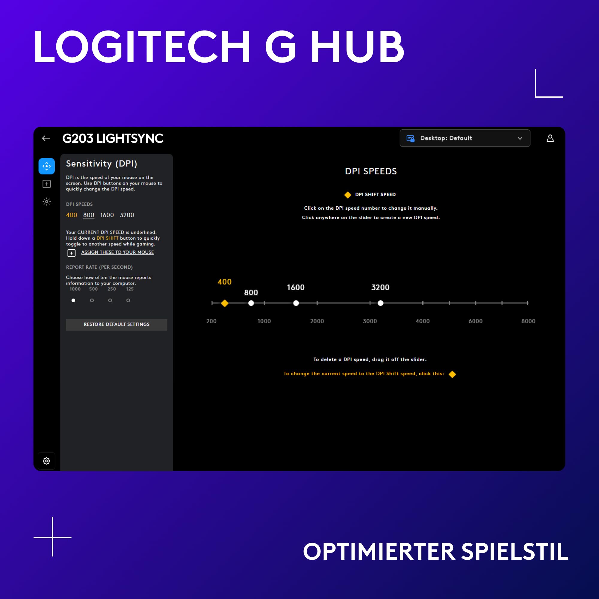 Logitech G203 Gaming-Maus mit anpassbarer LIGHTSYNC RGB-Beleuchtung