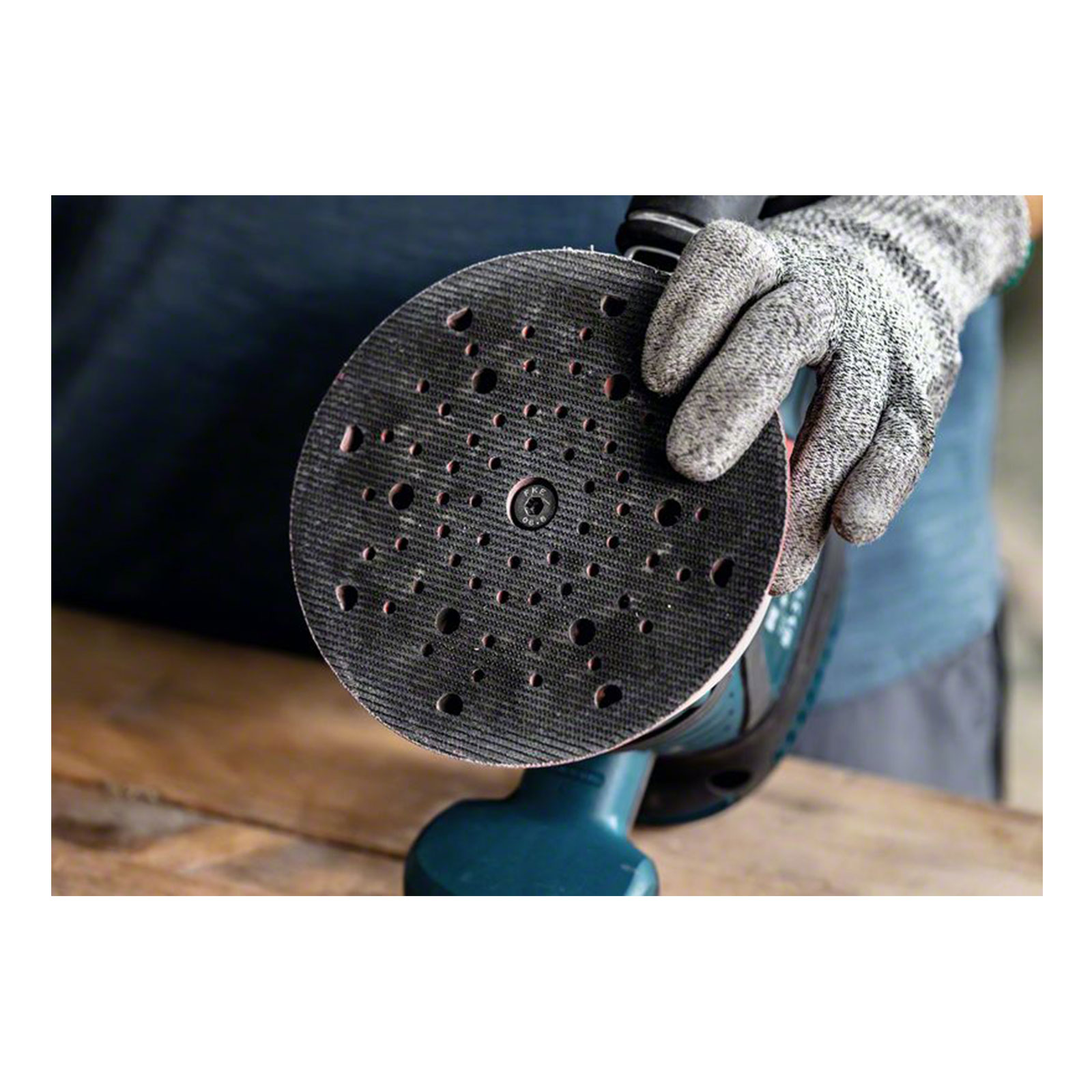 Bosch Professional Expert Multihole Stuetzteller fuer Bosch, 150 mm, medium. Fuer Exzenterschleifer