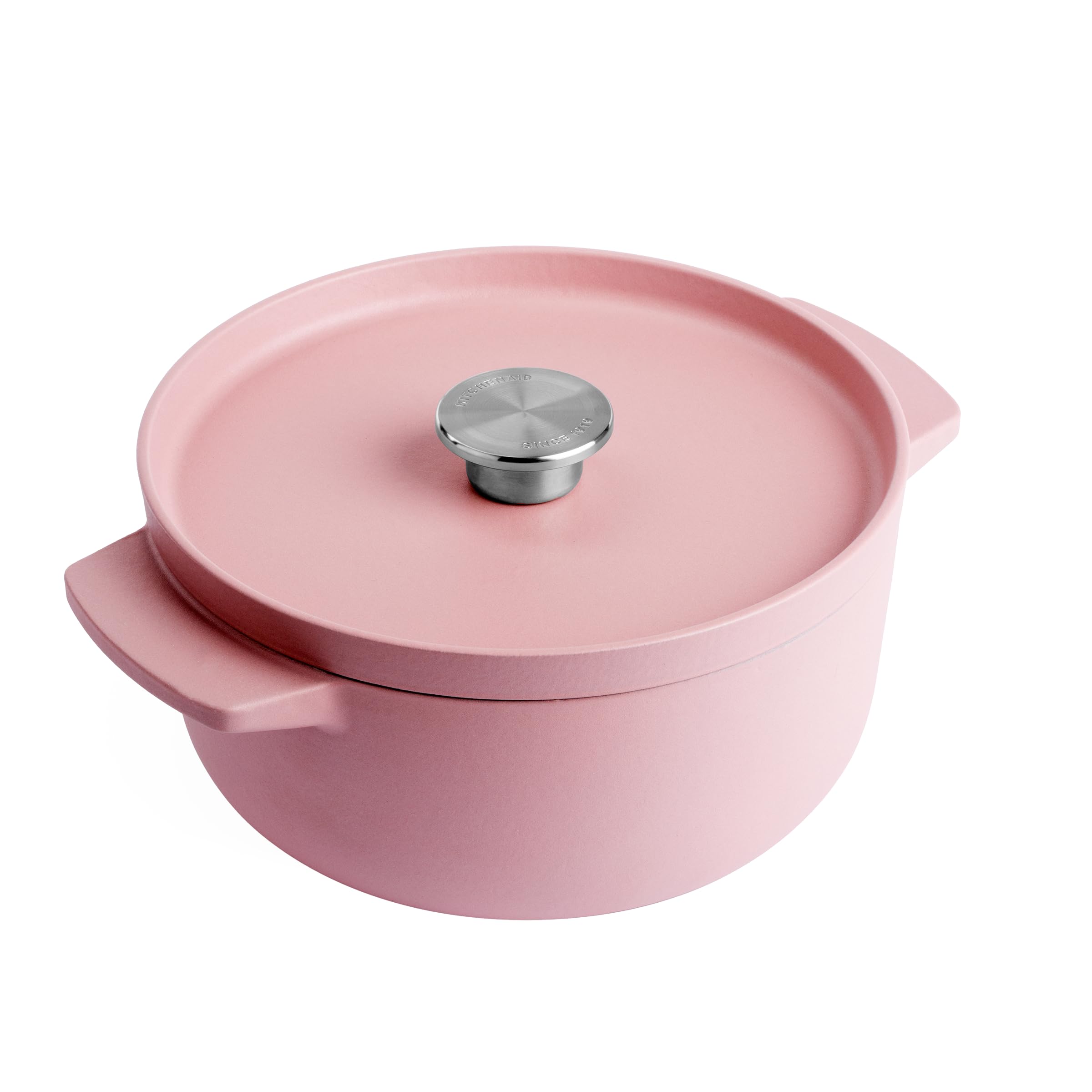 KitchenAid CC007430-001 Bräter mit Deckel - Rund - 3.3L 22cm Rosa