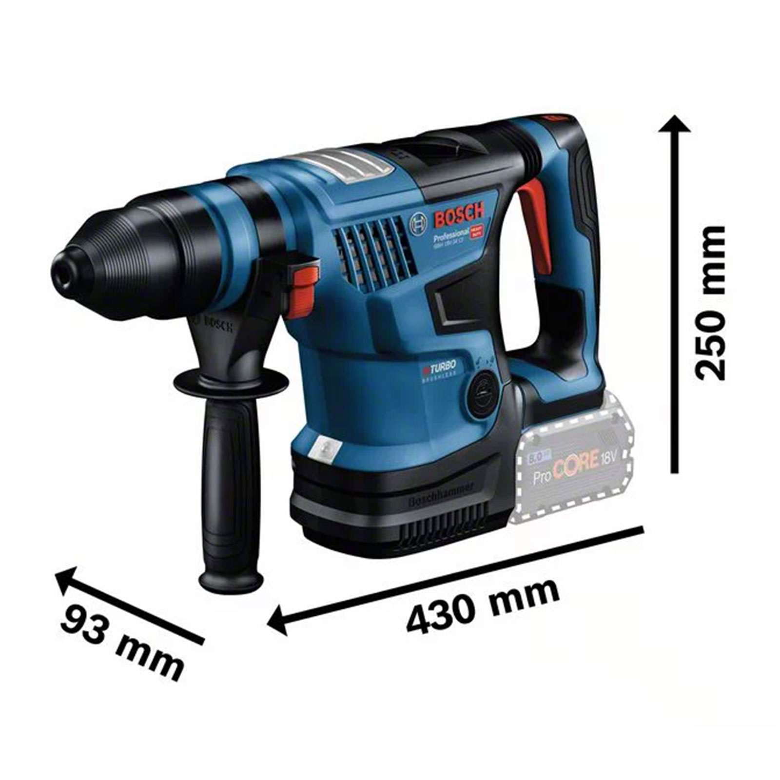 Bosch Professional GBH 18V-34 CF (2xPC 5.5, GAL 1880 CV CC) Akkubohrhammer