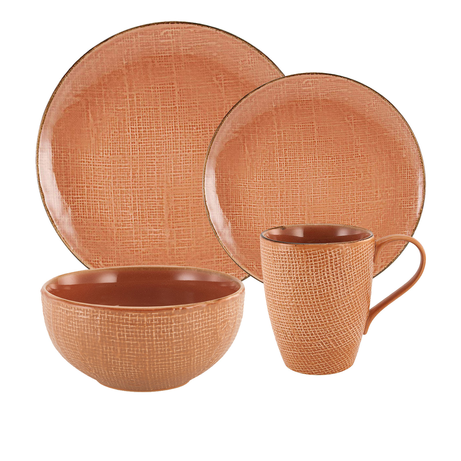 CreaTable 22239 Serie CANVAS Mediterran Geschirrset Kombiservice 16 teilig