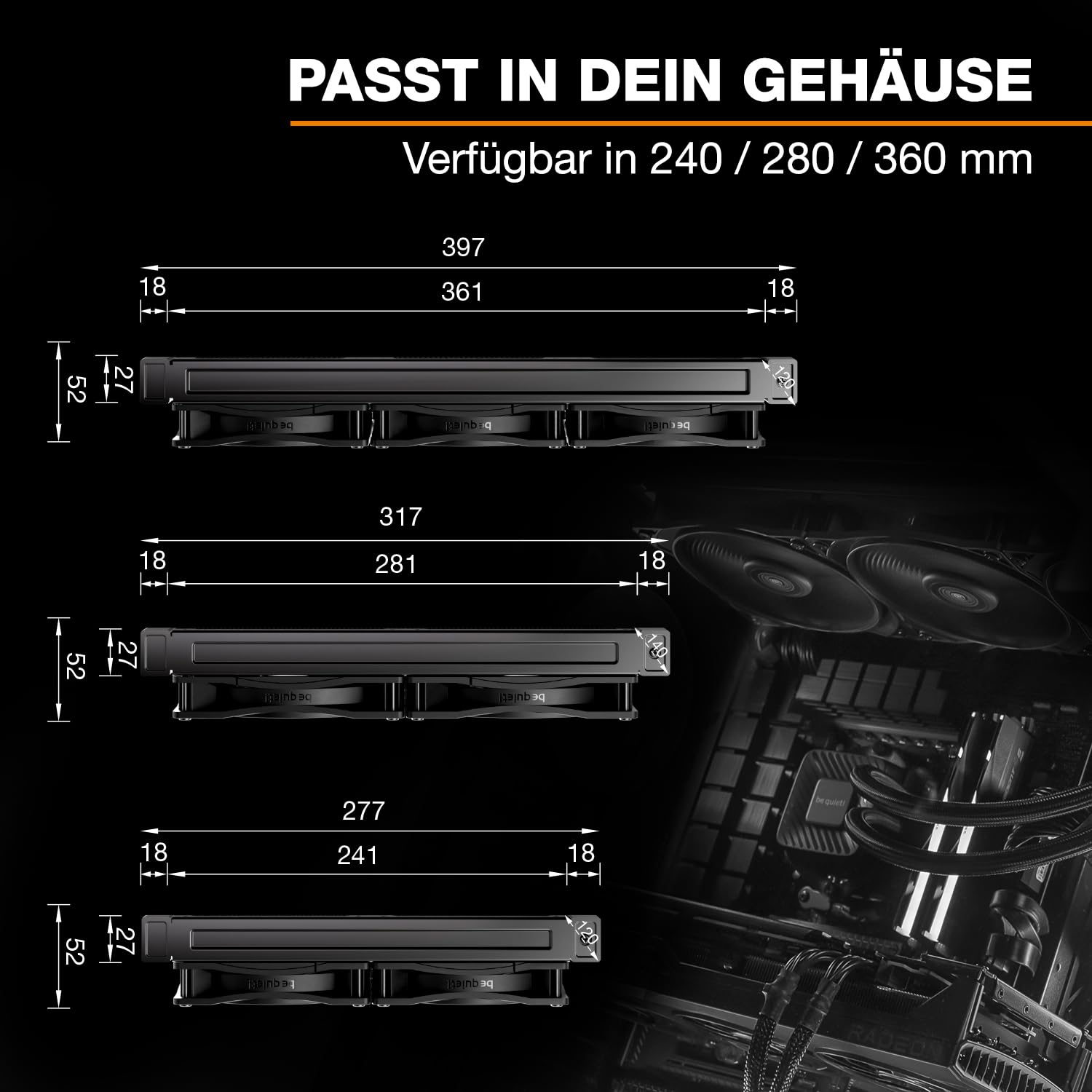 be quiet! Pure Loop 3 360 mm All-in-One-Wasserkühlung