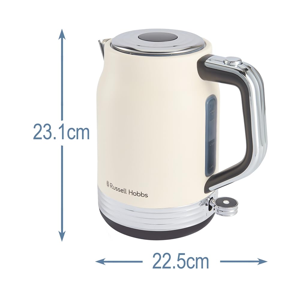 Russell Hobbs Hanley Wasserkocher (1,7 Liter, 2400 Watt, Edelstahl)