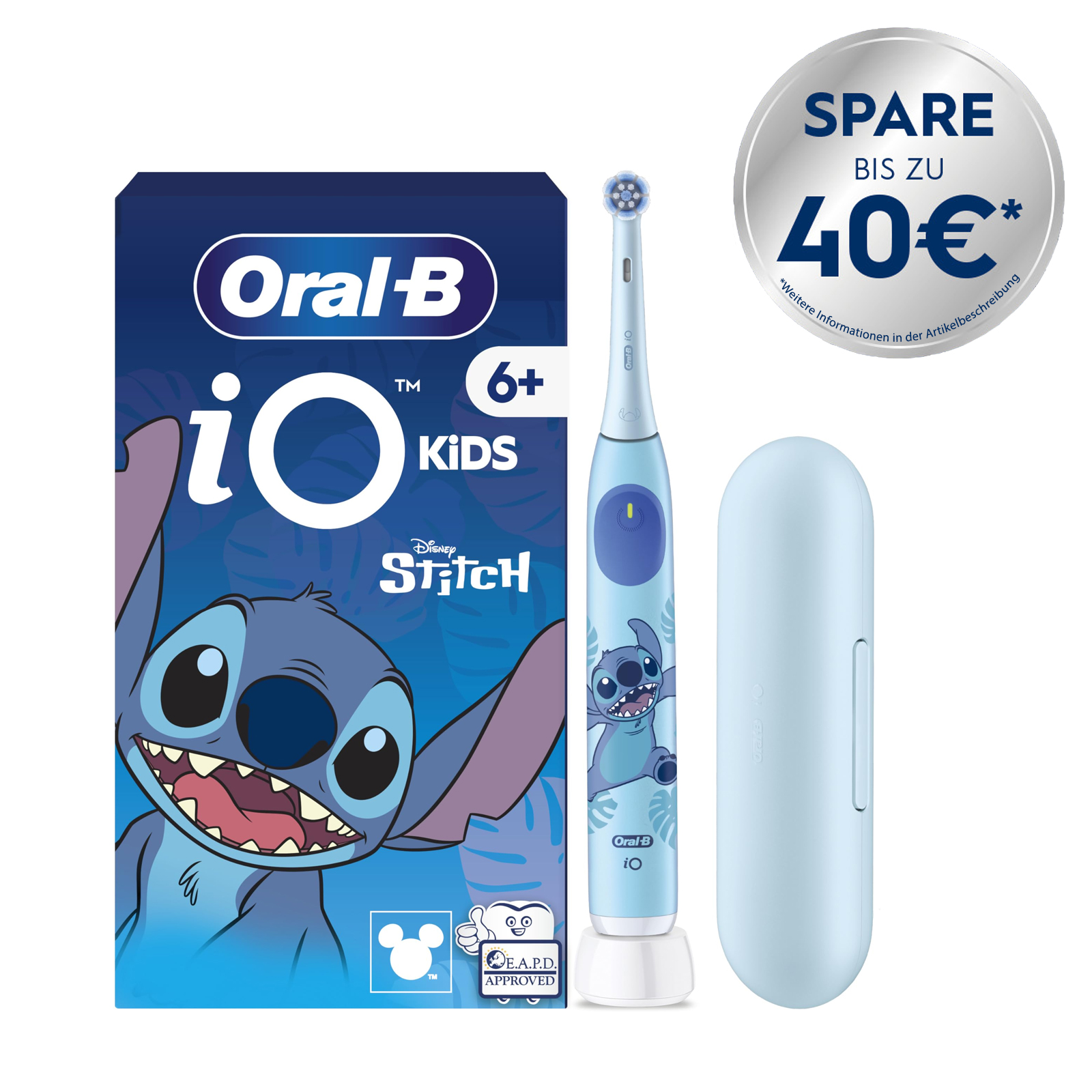 Oral-B iO Kids 6+ Disney Stitch Elektrische Zahnbürste für Kinder