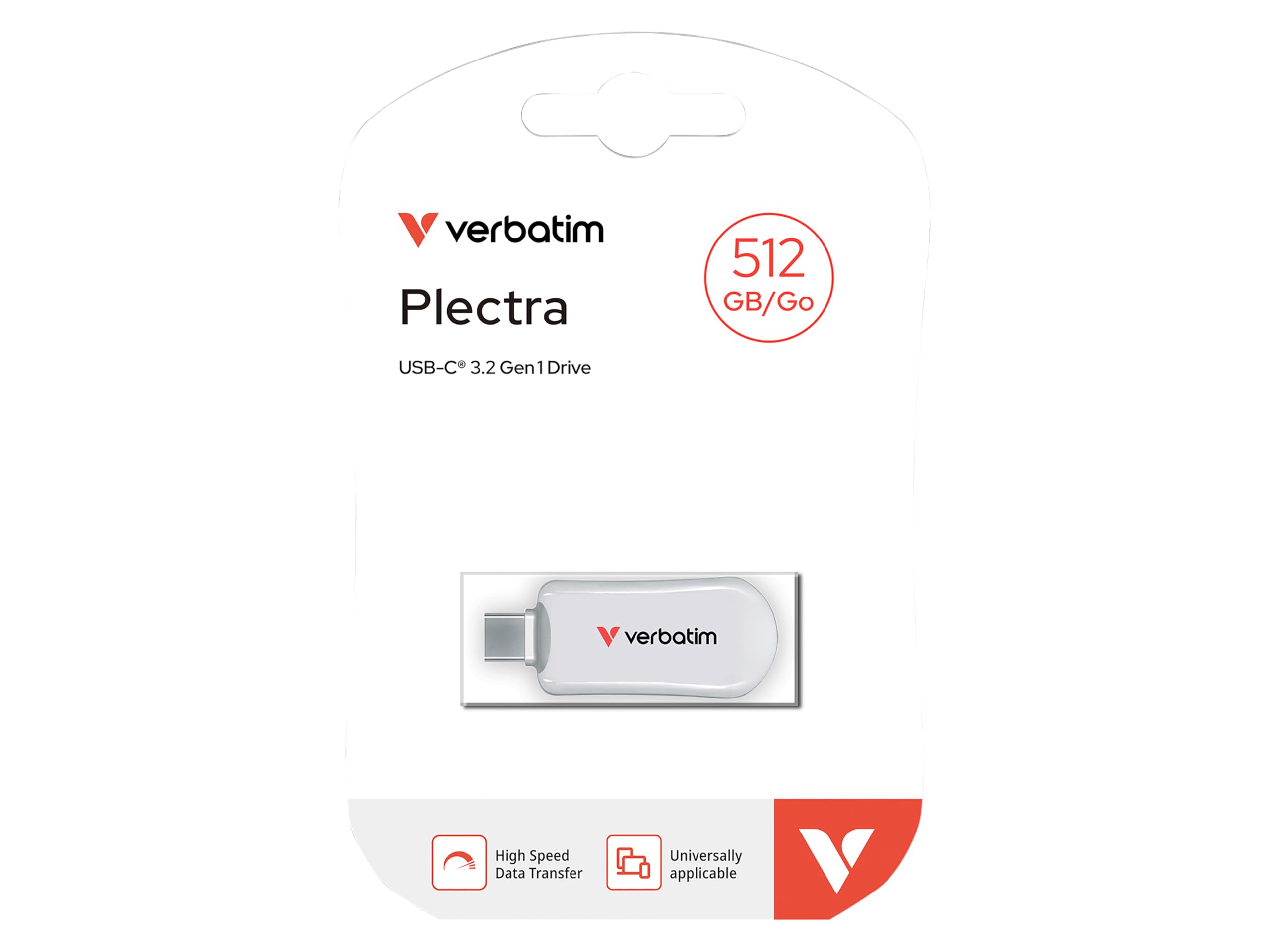 Verbatim Plectra USB-C Flash Drive White 512GB, 30231