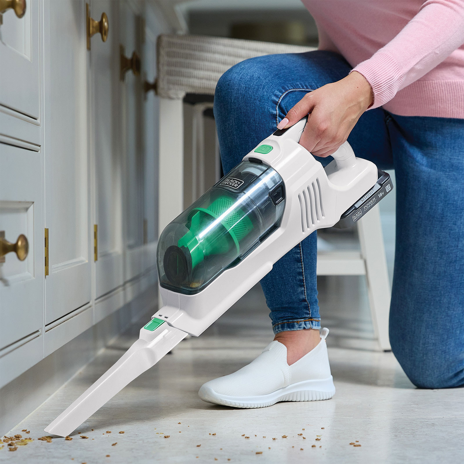 Black + Decker REVSV18D1 Akku Staubsauger LED-Bodendüse Bodensensor Black + Decker REVSV18D1 Akku Staubsauger LED-Bodendüse Bodensensor