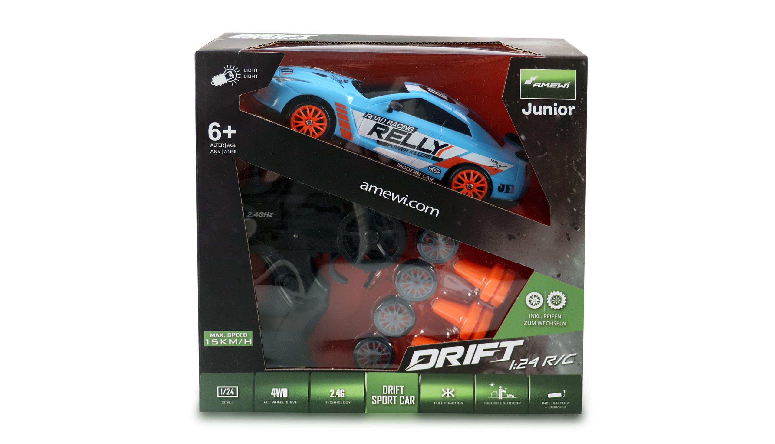 Amewi Drift Sport Car 4WD 1:24 RC ferngesteuert RTR