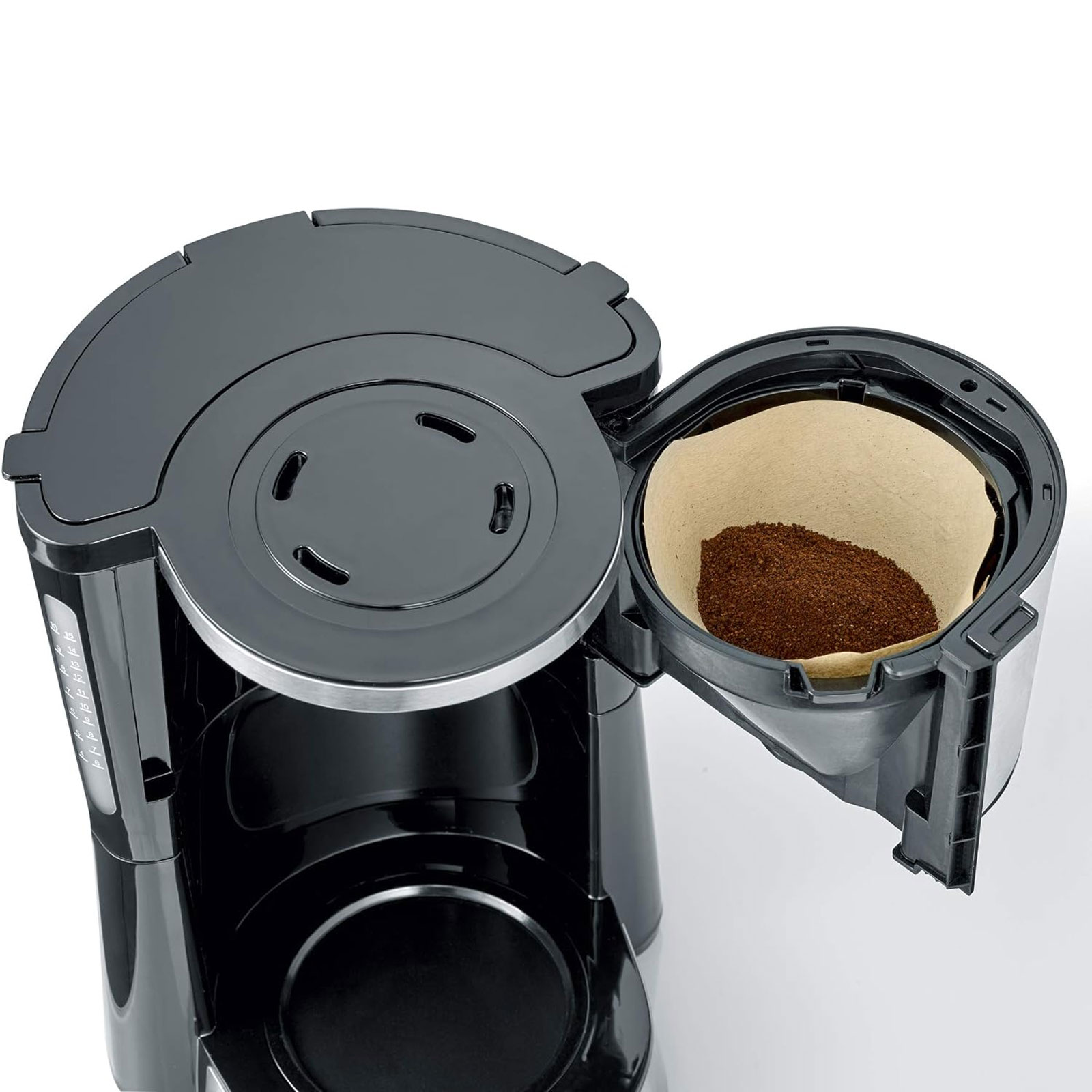 Severin KA 4826 TypeSwitch Timer Kaffeeautomat gebürsteter Edelstahl / schwarz