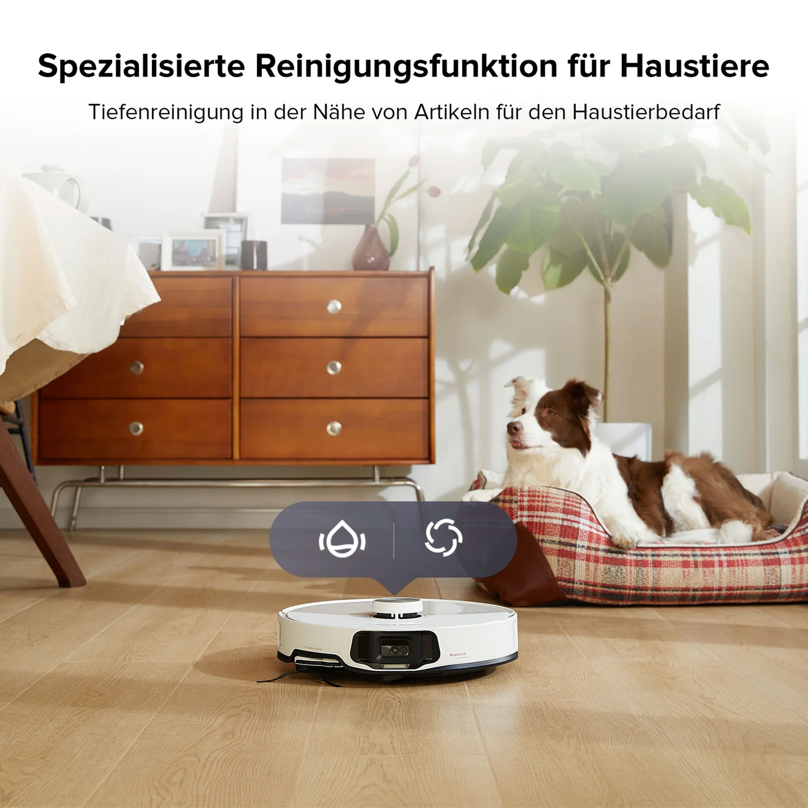 Roborock S8 MaxV Ultra weiß Saugroboter mit Wischfunktion (AI Navigation, Selbstreinigungsstation, Smart Home, 20mm Moppanhebung, bis zu 180 min. Laufzeit)