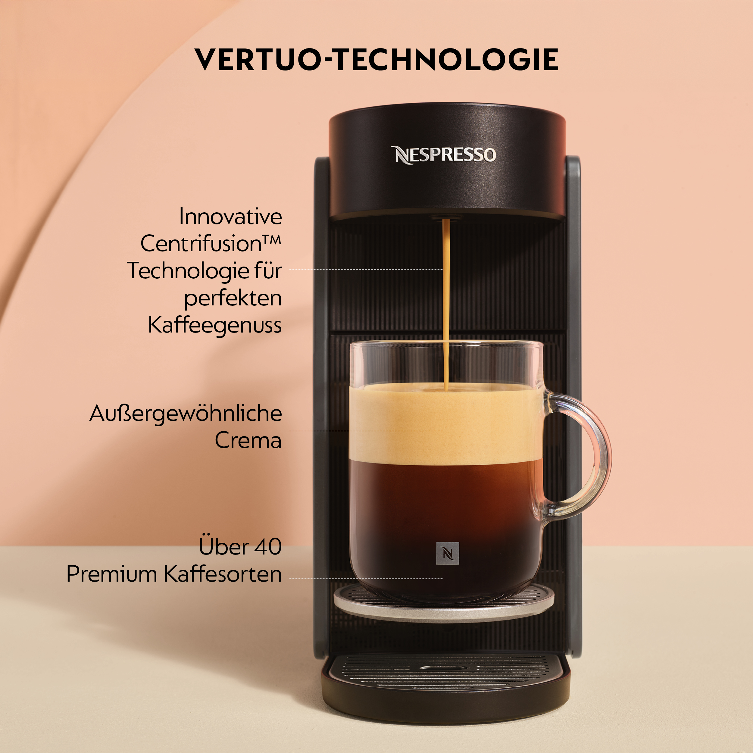 Nespresso Vertuo Up ENV200.GY Kapselkaffeemaschine für 7 Tassengrößen