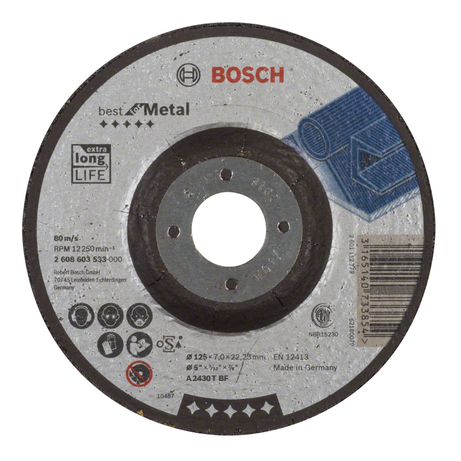 Bosch Professional Schruppsch. 125x7,0mm gekr. b. f. METAL Schruppscheibe