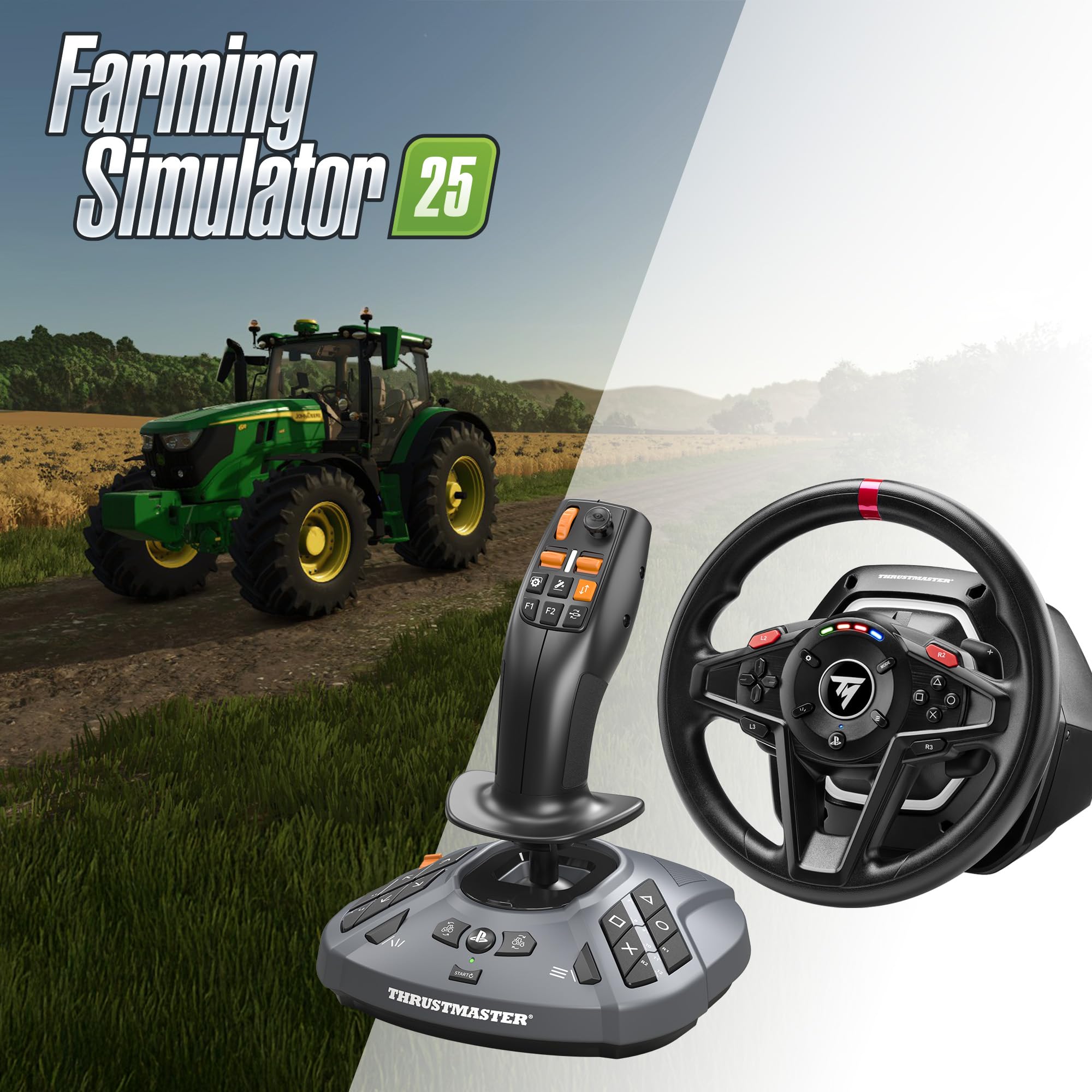Thrustmaster T128 SimTask Farming Pack – Lenkrad & FarmStick Set für PS5 & PC