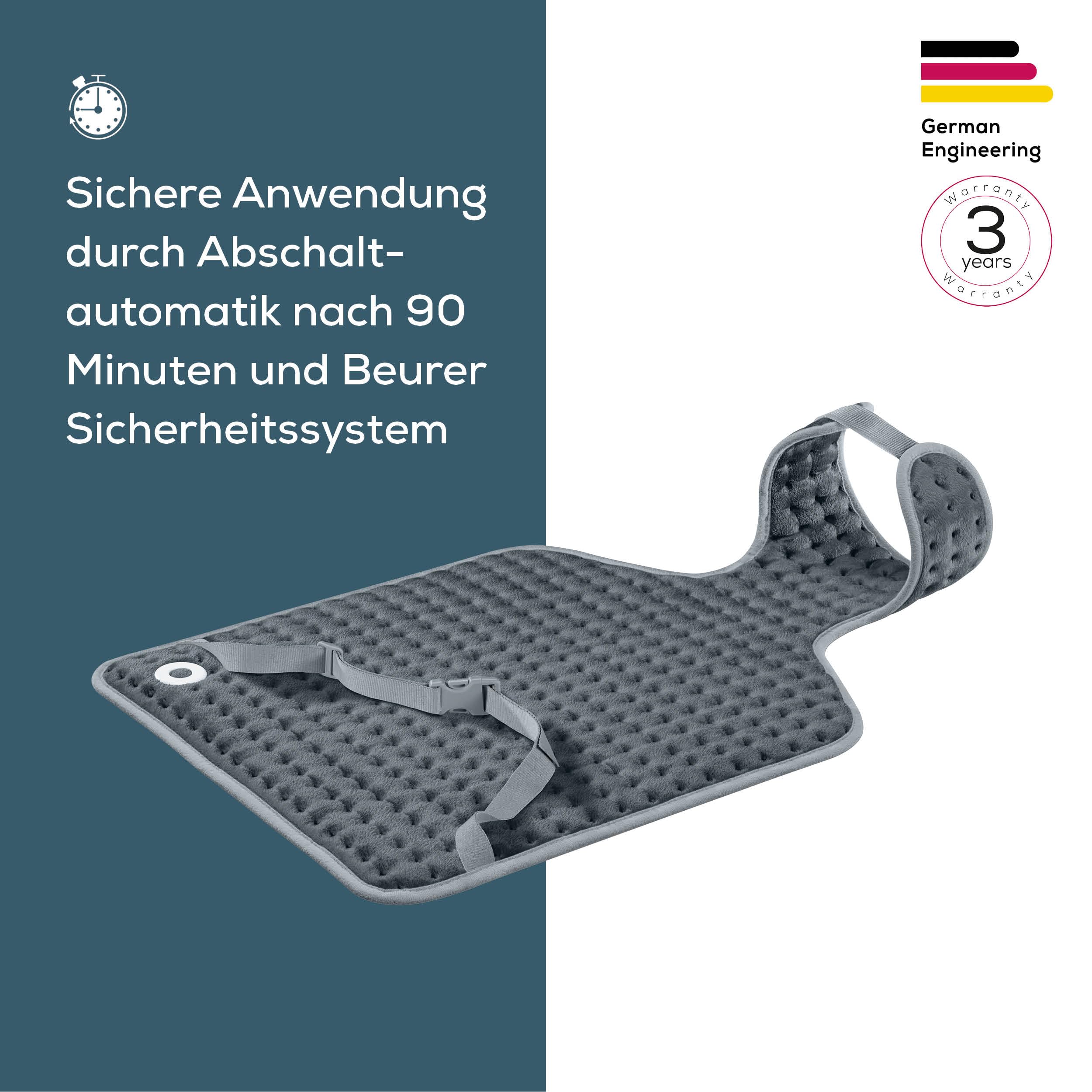 Beurer HK 64 Grey Heizkissen für Rücken & Nacken