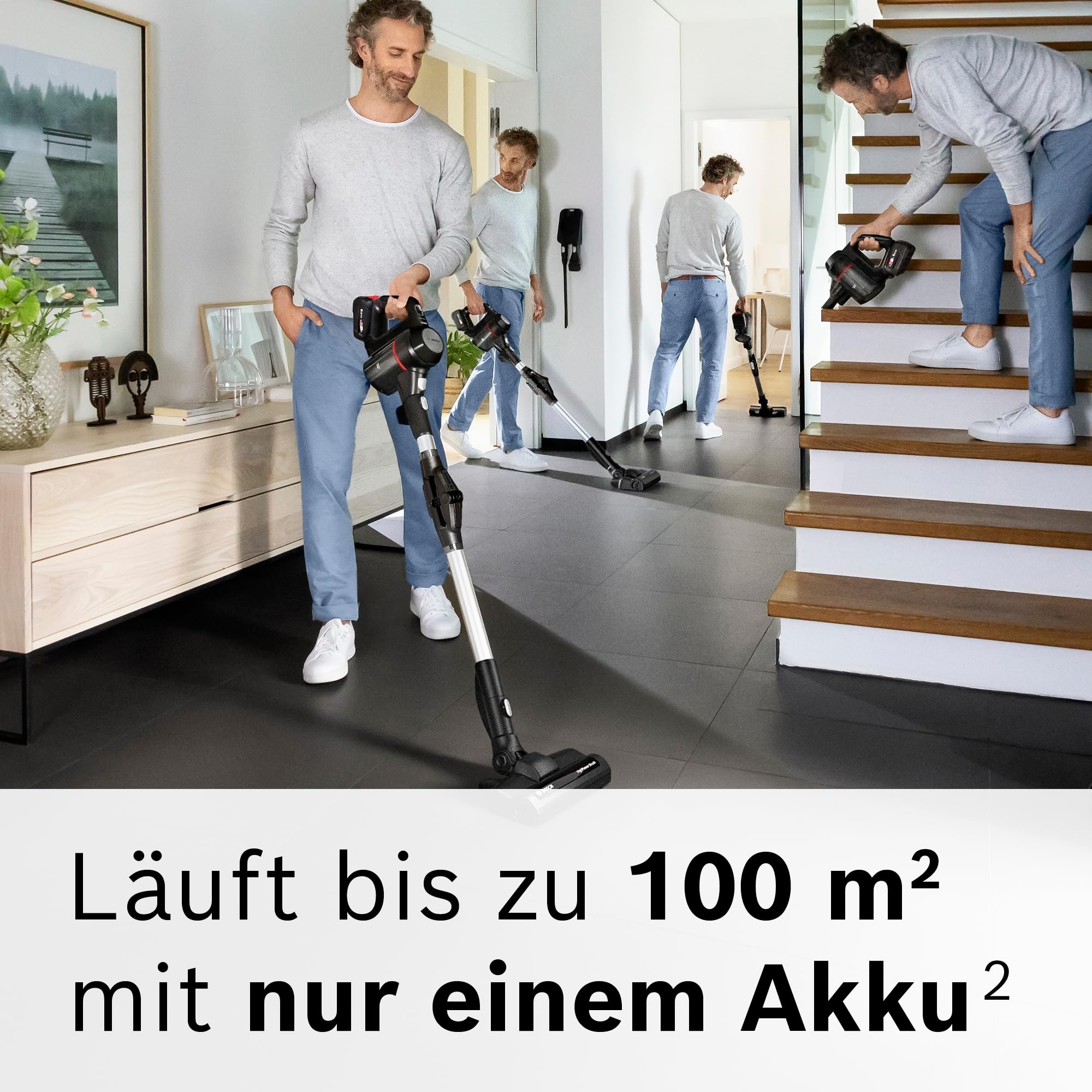 Bosch BSS715FRSH Akku-Staubsauger, Unlimited 7, Schwarz inkl Zubehör-Set BHZUKIT
