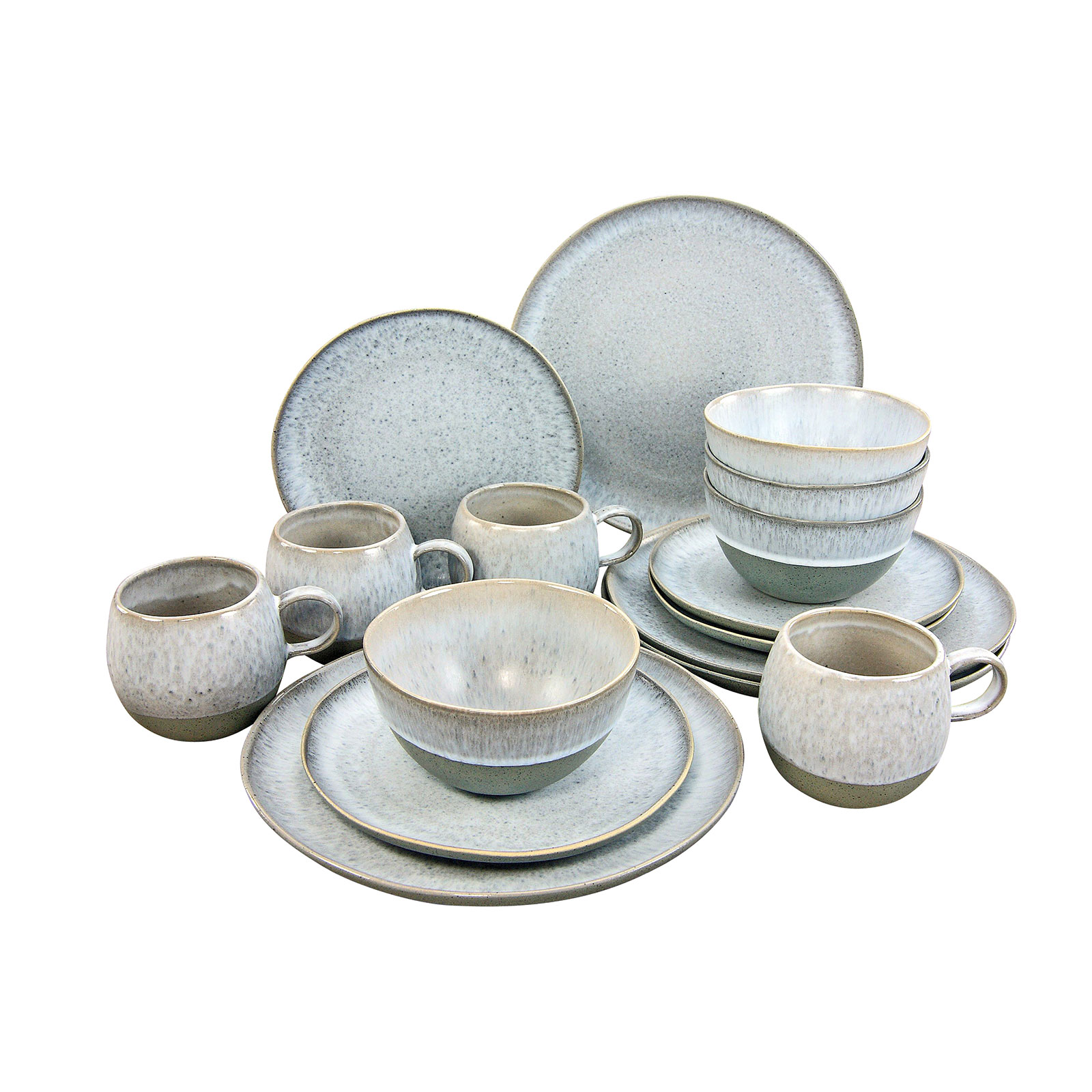 CreaTable, 20760, Serie LOFT STONE, Geschirrset Kombiservice 16 teilig
