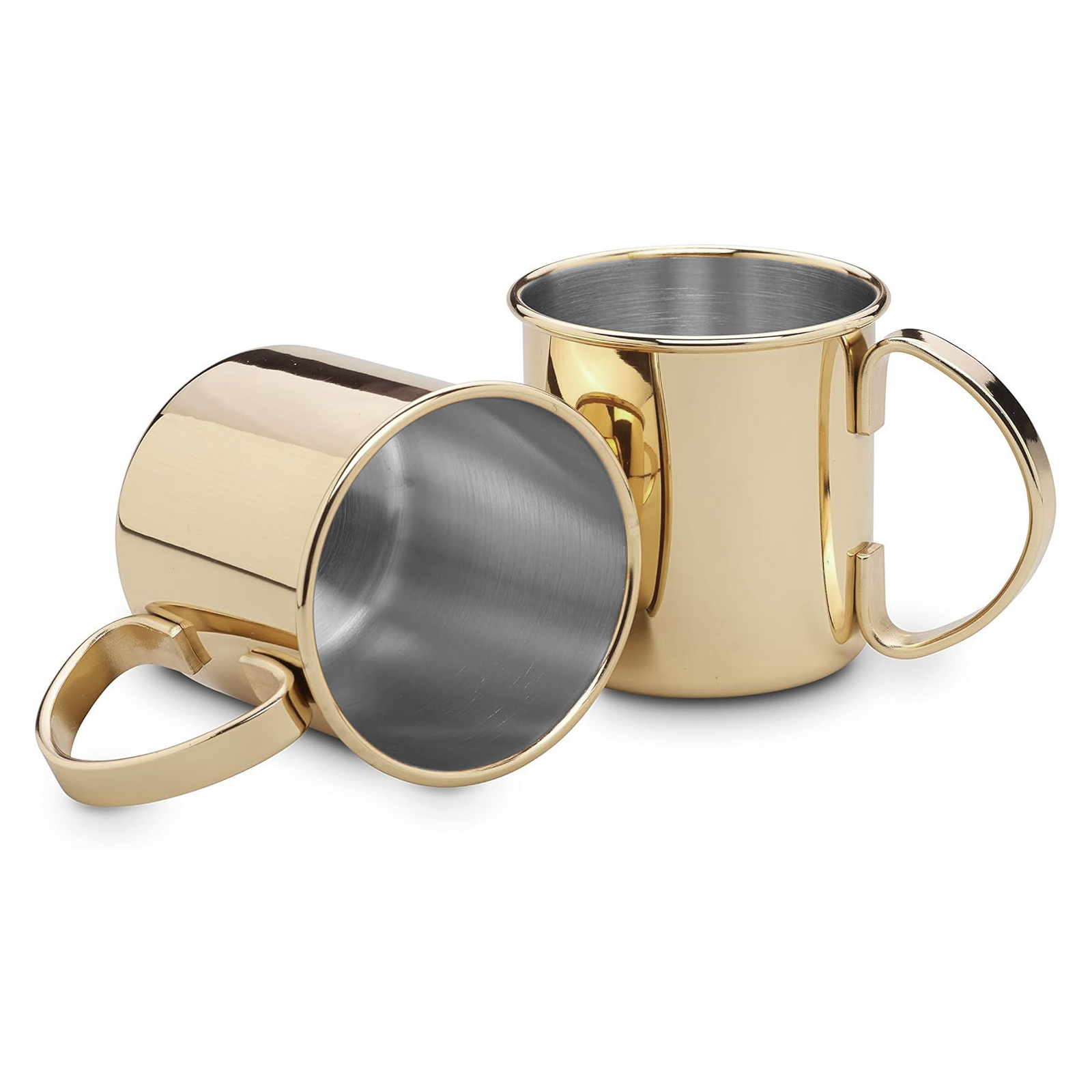 ECHTWERK Moscow Mule Becher Set 2tlg aus Edelstahl, 480 ml, 