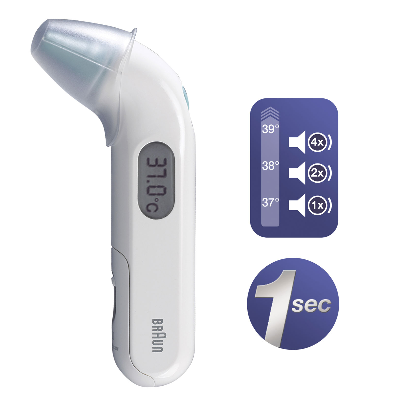 Braun IRT 3030 ThermoScan 3 Infrarot-Ohrthermometer Fieberthermometer