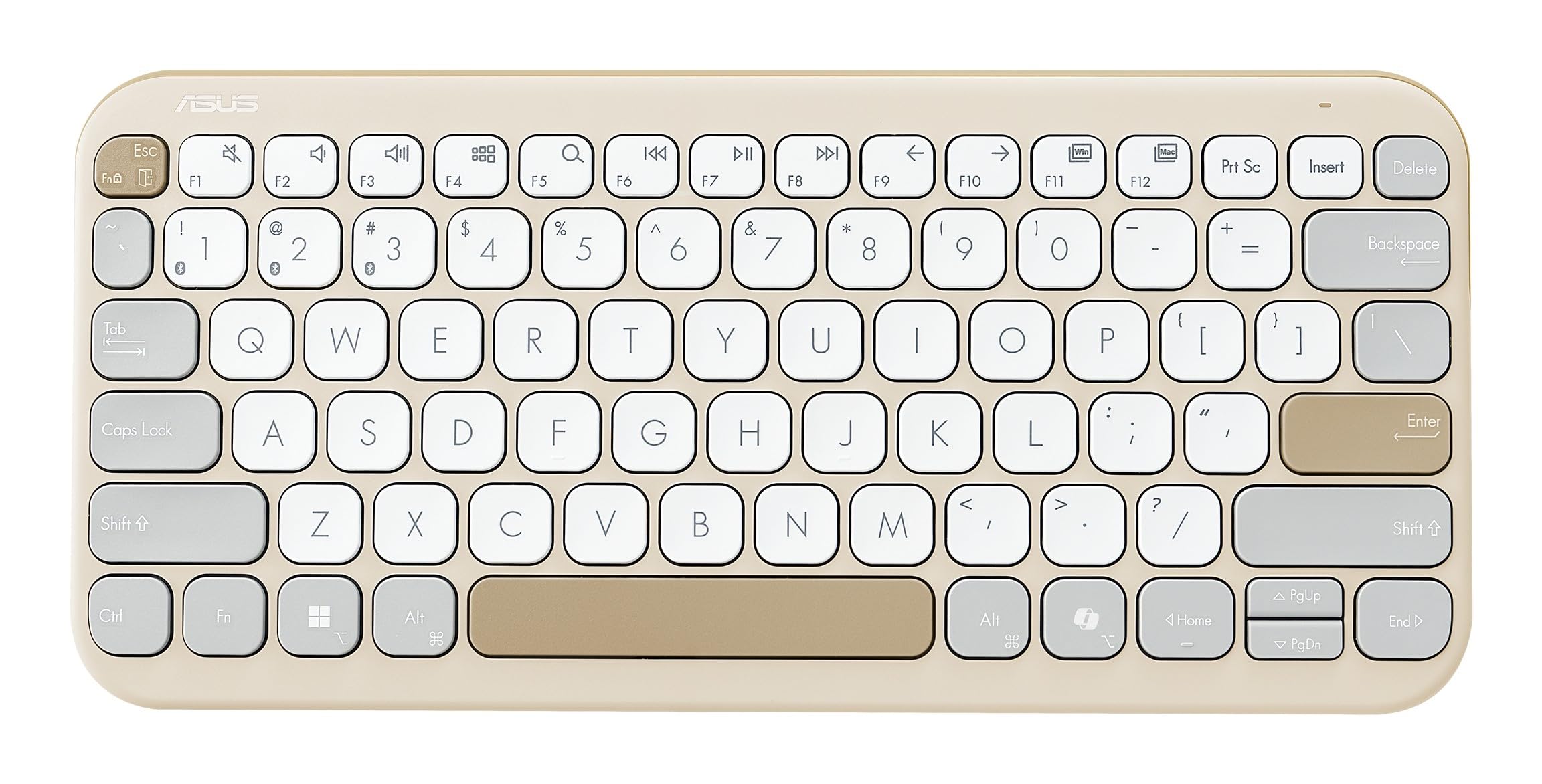 ASUS Marshmallow Tastatur KW100, QWERTY US Layout, kabellos
