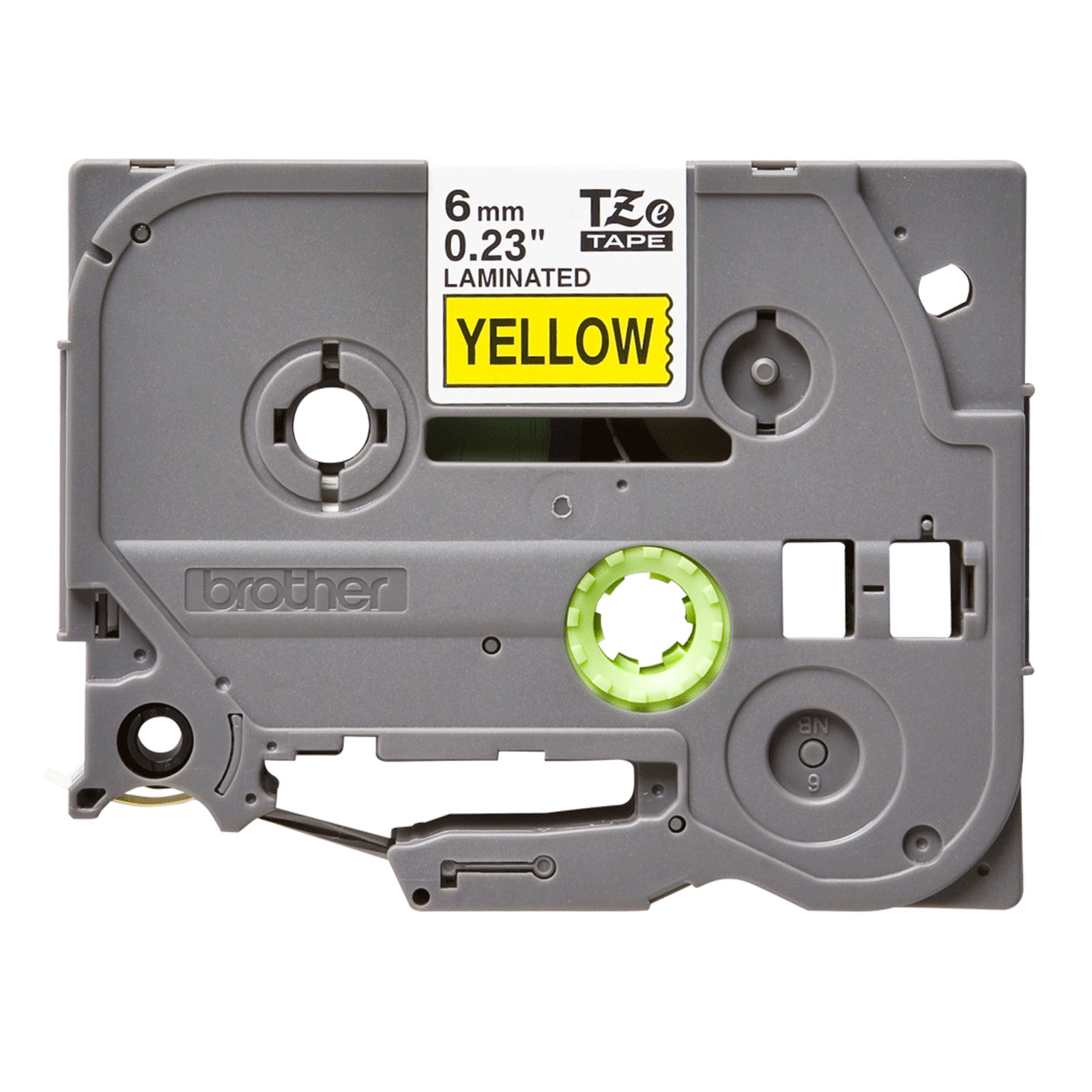 BROTHER TZE-611 SCHW/GELB LAM. 6MM (8M)