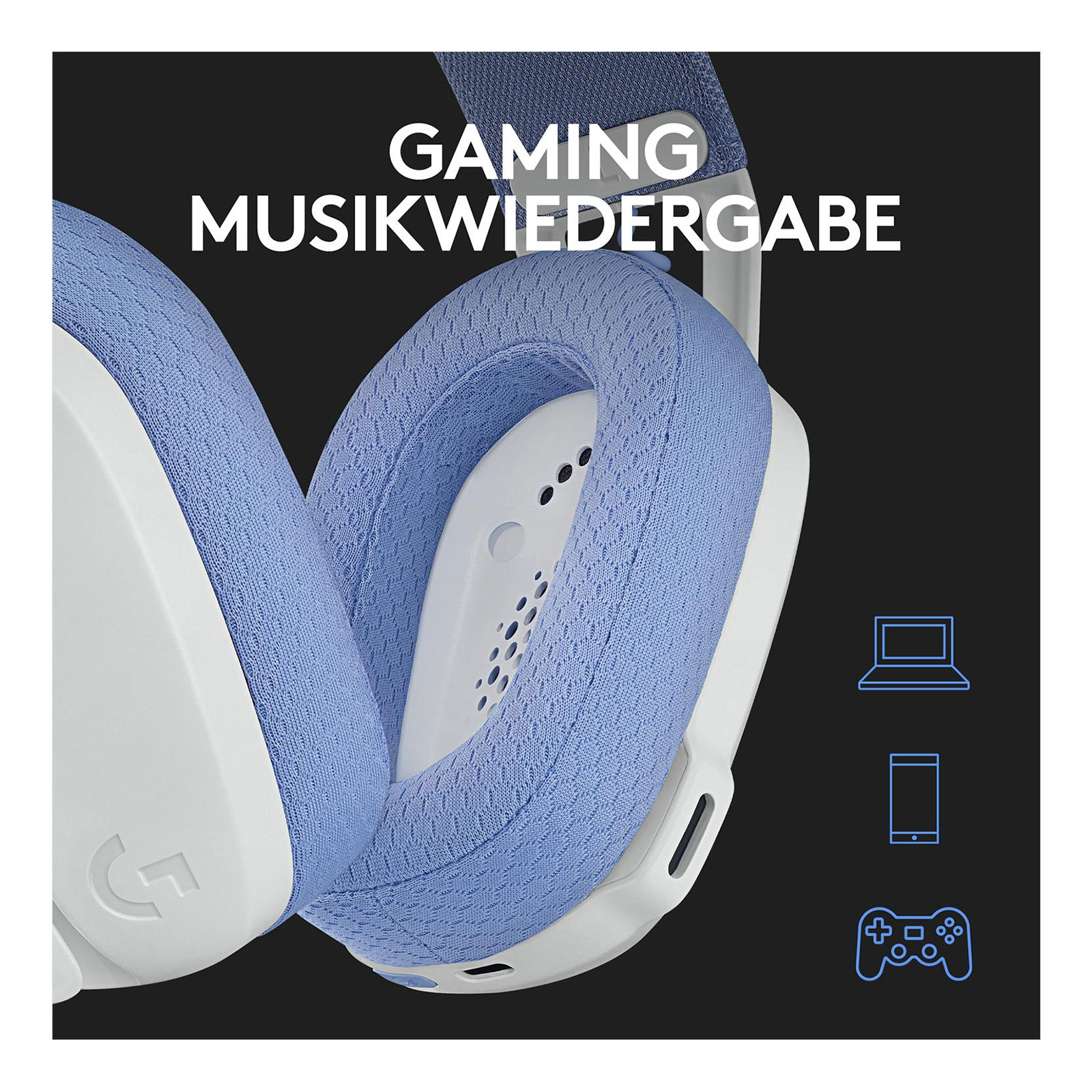 Logitech G435 Lightspeed Gaming-Headset blau