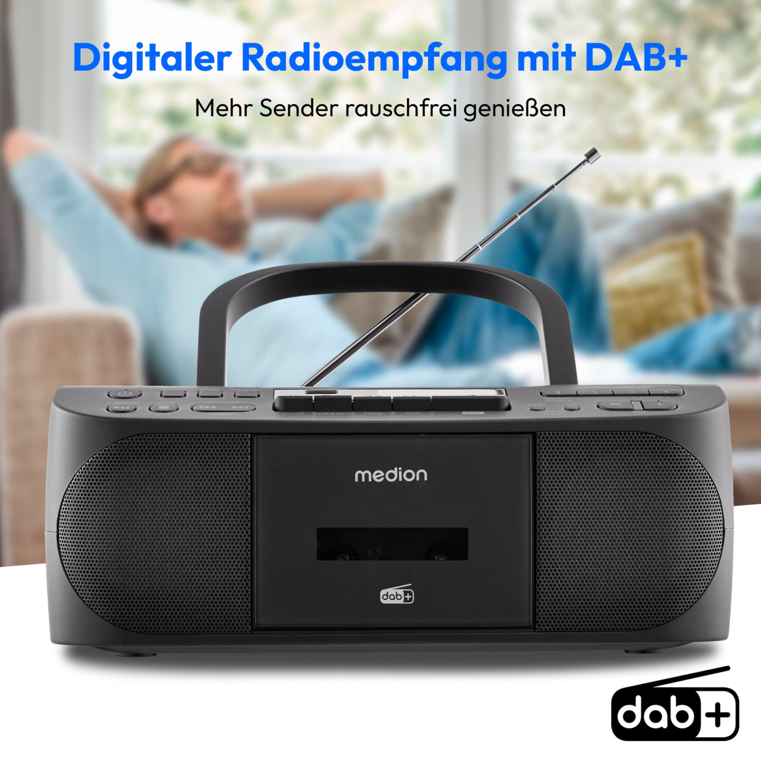 MEDION DRX-1 Plus Boombox (tragbares DAB+ UKW Radio