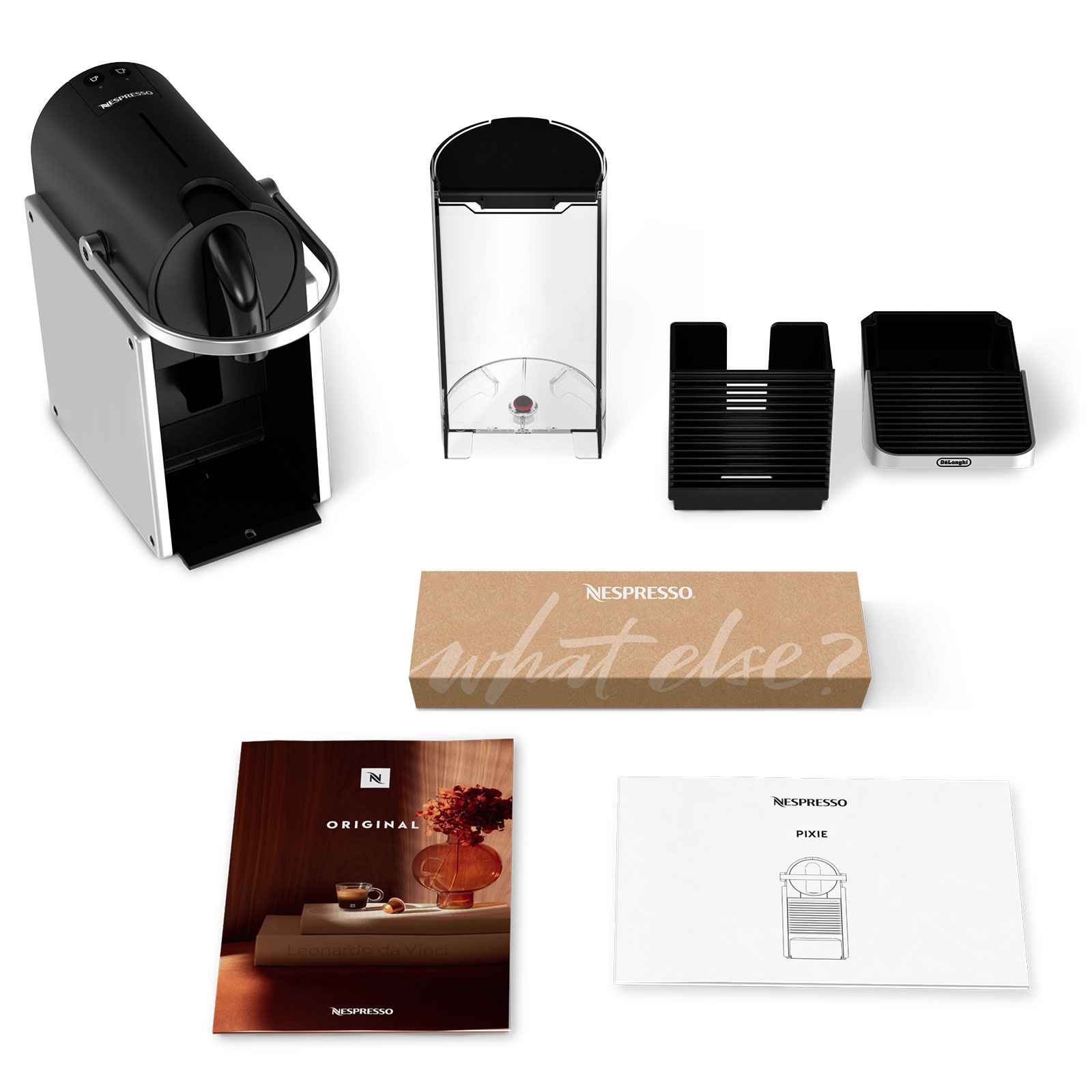 De'Longhi EN127.S PIXIE Re-Design silber Nespresso-Kapselmaschine