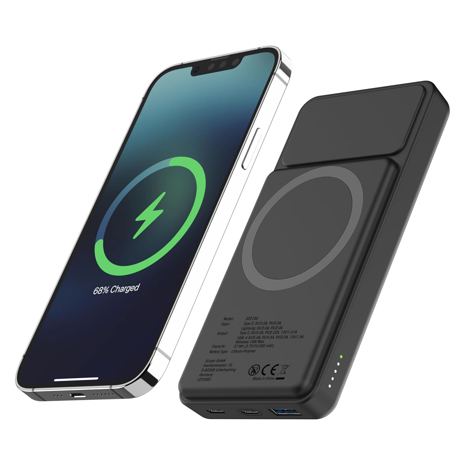 XLayer Powerbank 15W Wireless