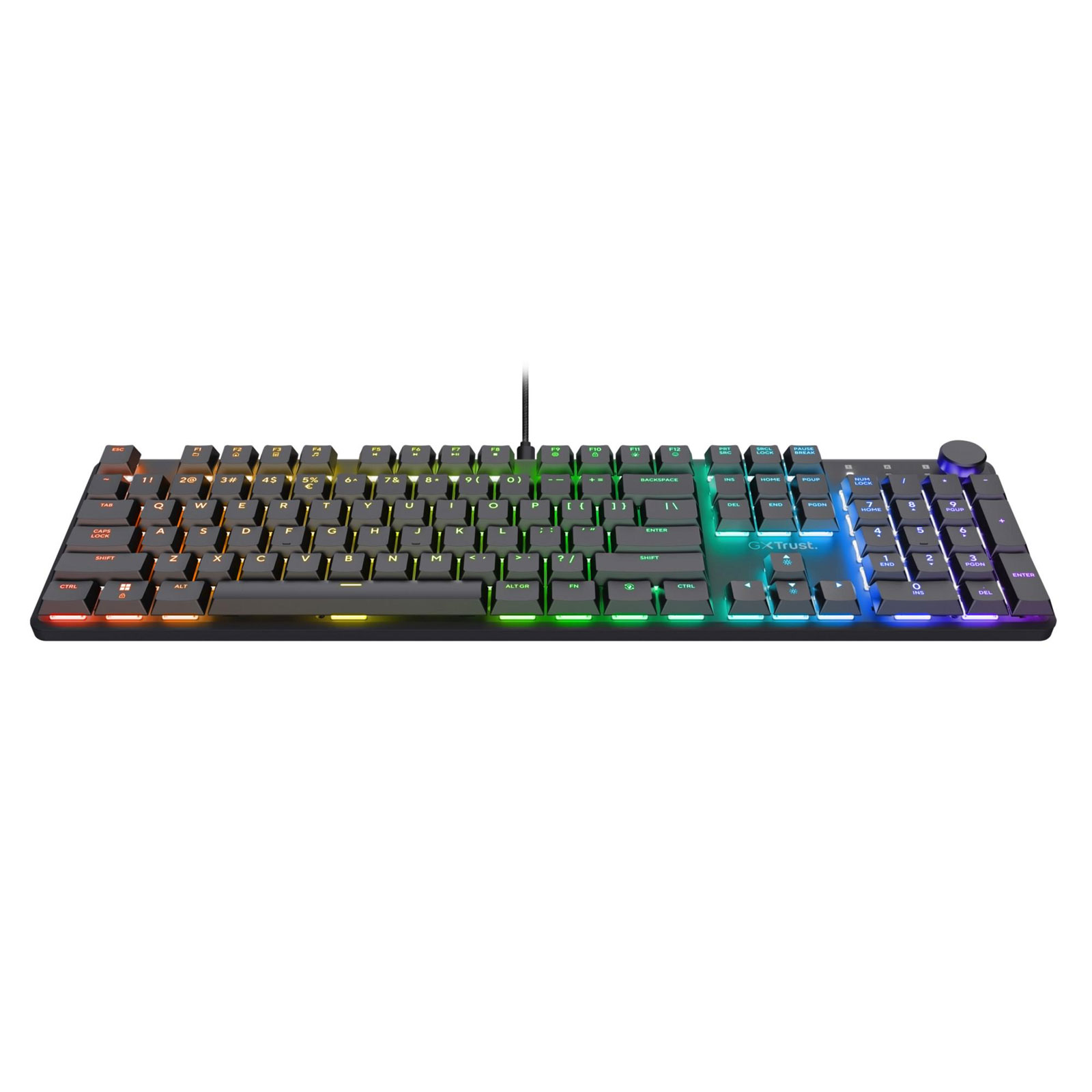 Trust GXT866 TORIX mechanische Gaming-Tastatur RGB Lautstärkeregler