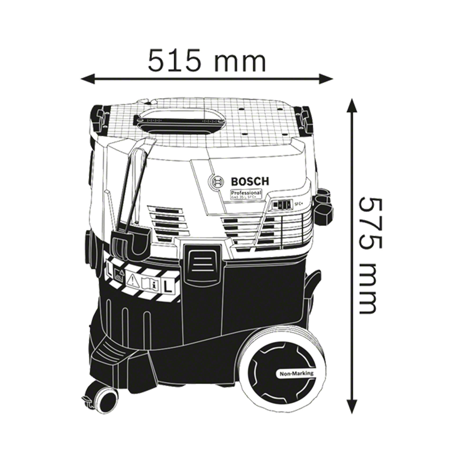 Bosch Professional GAS 35 L SFC+ Nass- und Trockensauger (elektrisch)