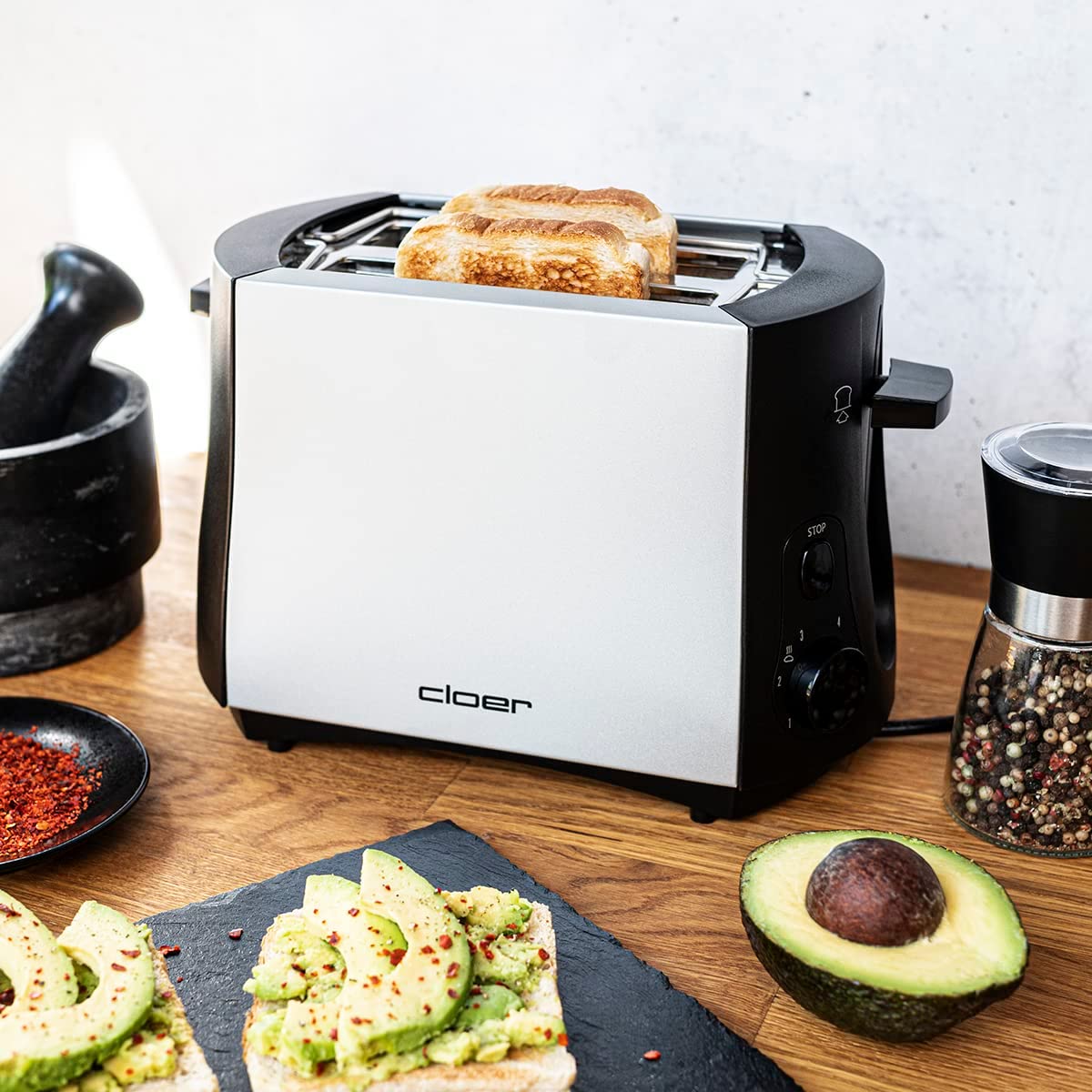 Cloer 3410 Toaster Chrom/schwarz