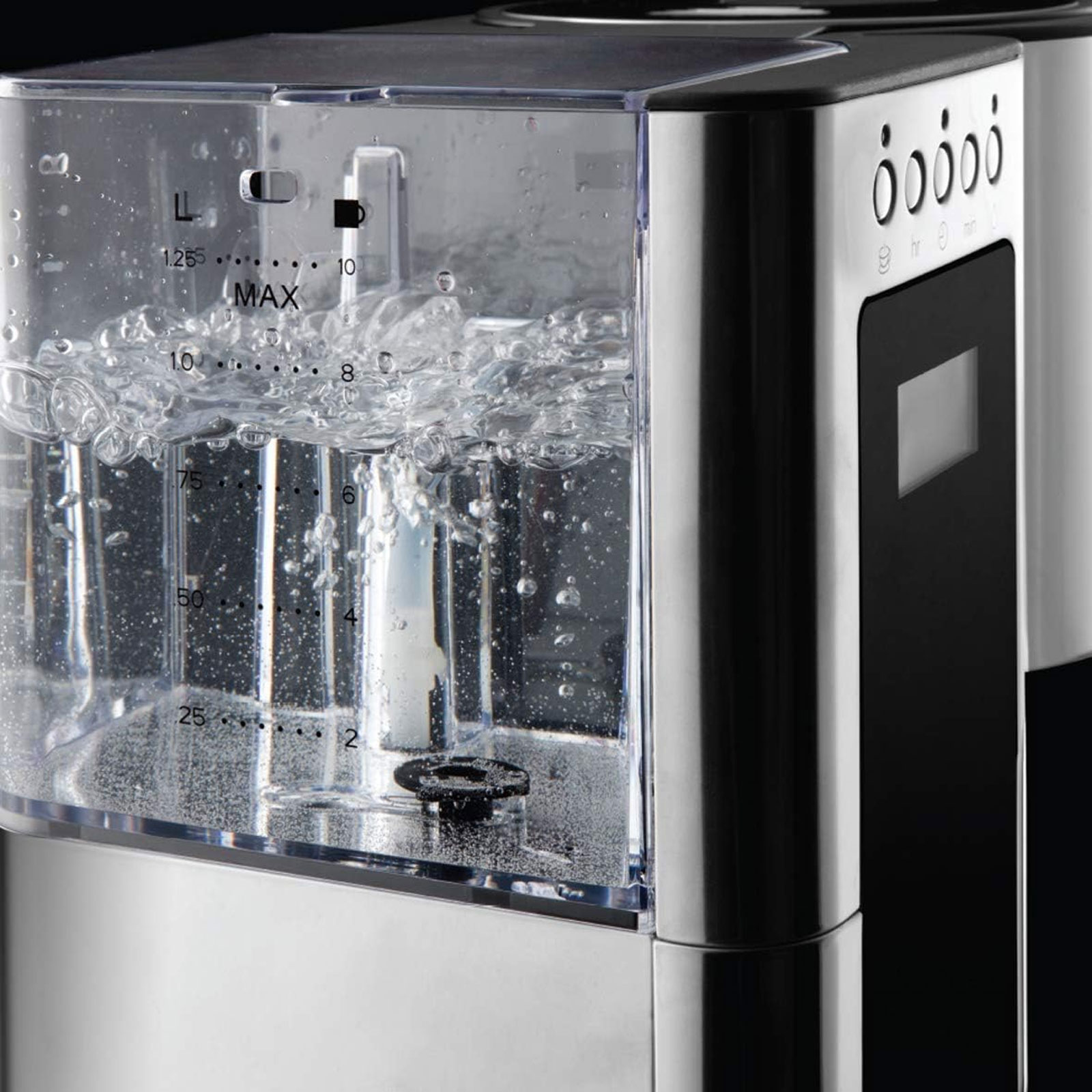 Russell Hobbs 23370-56 Elegance Glas-Kaffeemaschine Edelstahl / schwarz