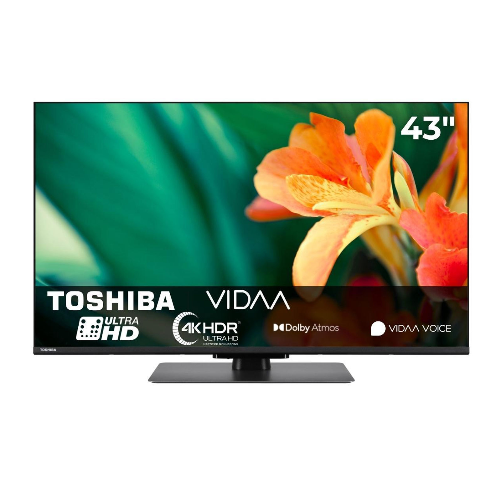 TOSHIBA 43UV6F68DA LED TV (43 Zoll (108 cm), 4K UHD, HDR, Smart TV, Sprachsteuerung (Alexa), Dolby Atmos, VIDAA)