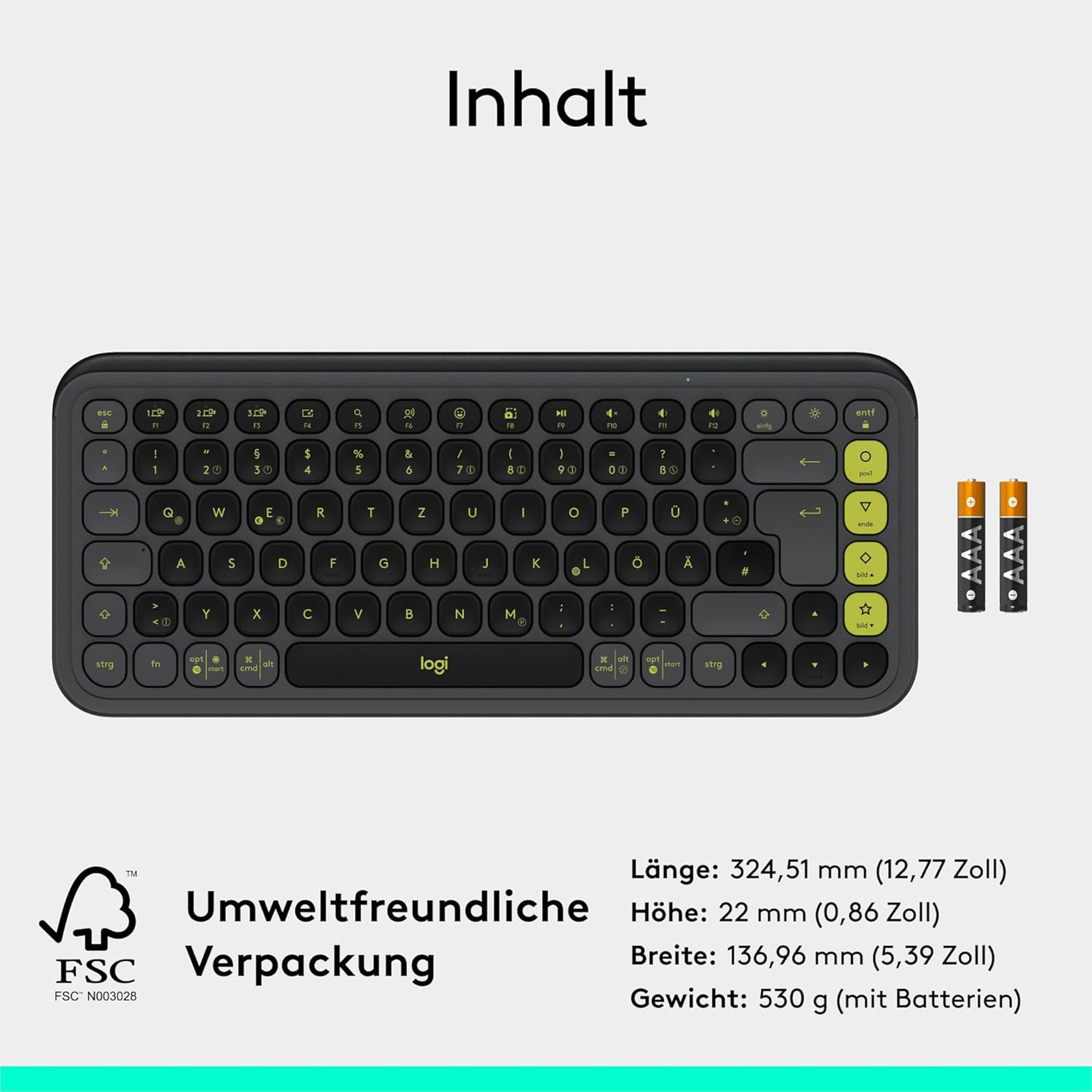 LOGITECH Tastaturen POP ICON COMBO - GRAPHITE