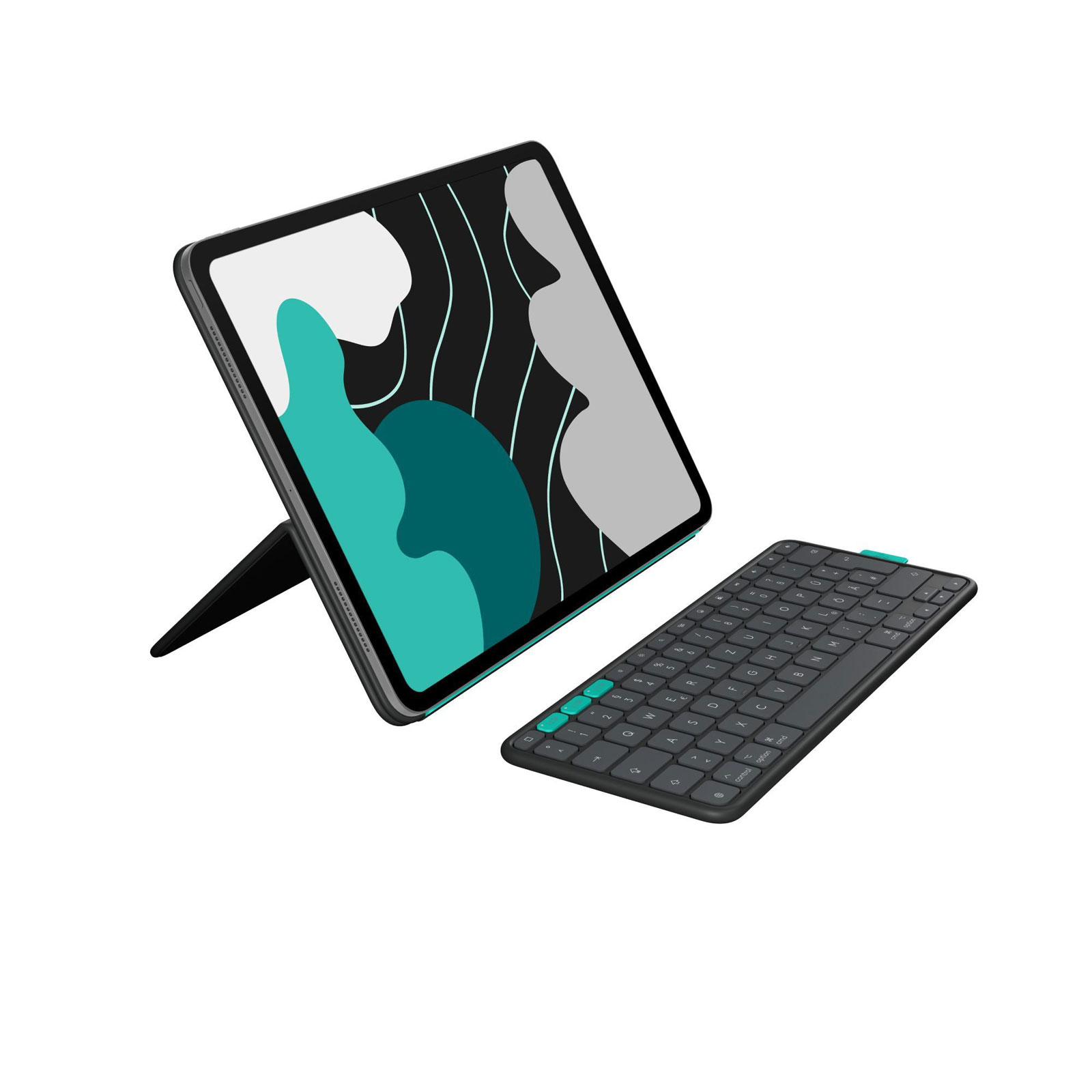 Logitech Folio Touch, graphite, für iPad Pro &; iPad Air 13 Zoll Tablet-Tastatur
