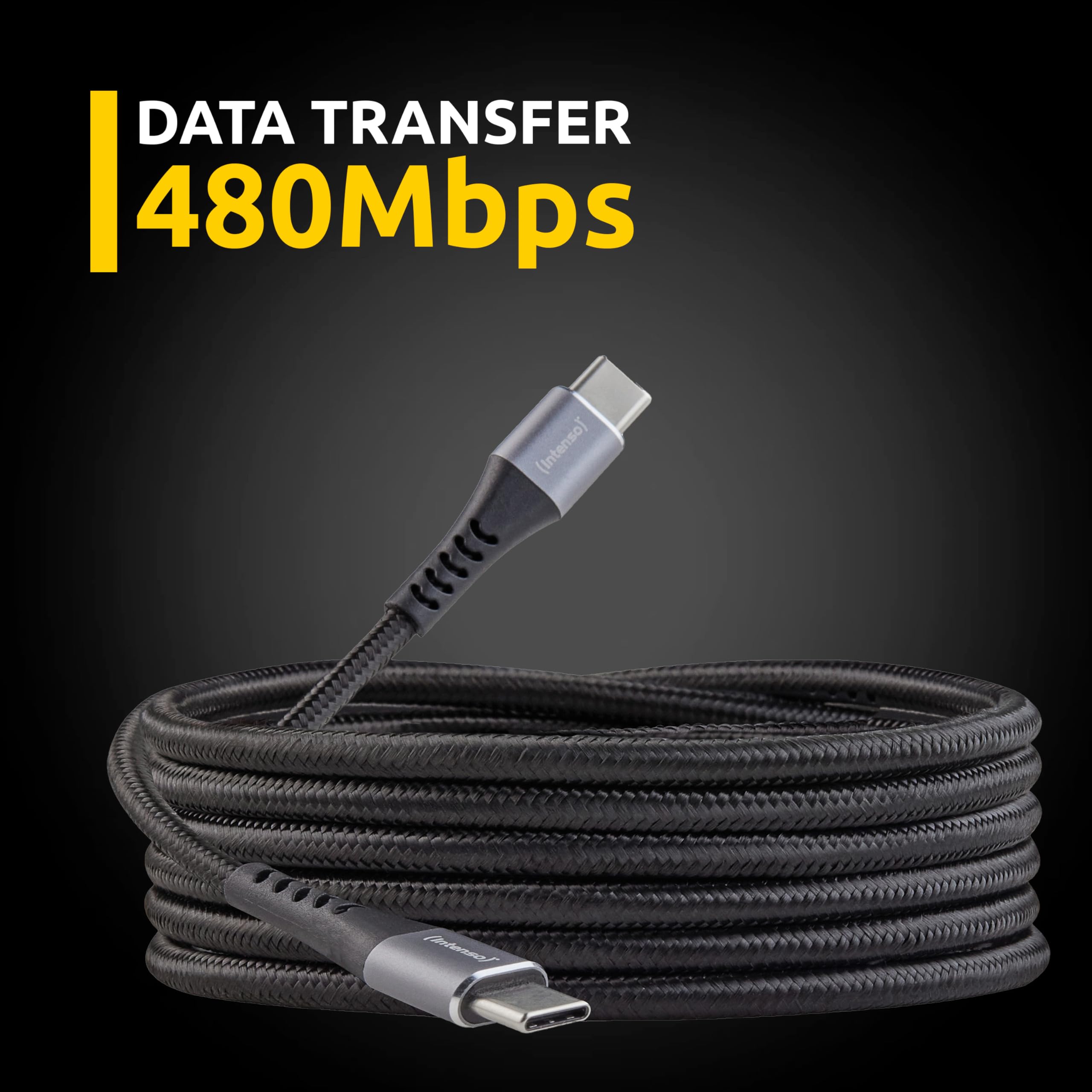 Intenso C315C USB-C auf USB-C Kabel, 60W Schnellladen, 1,5 m