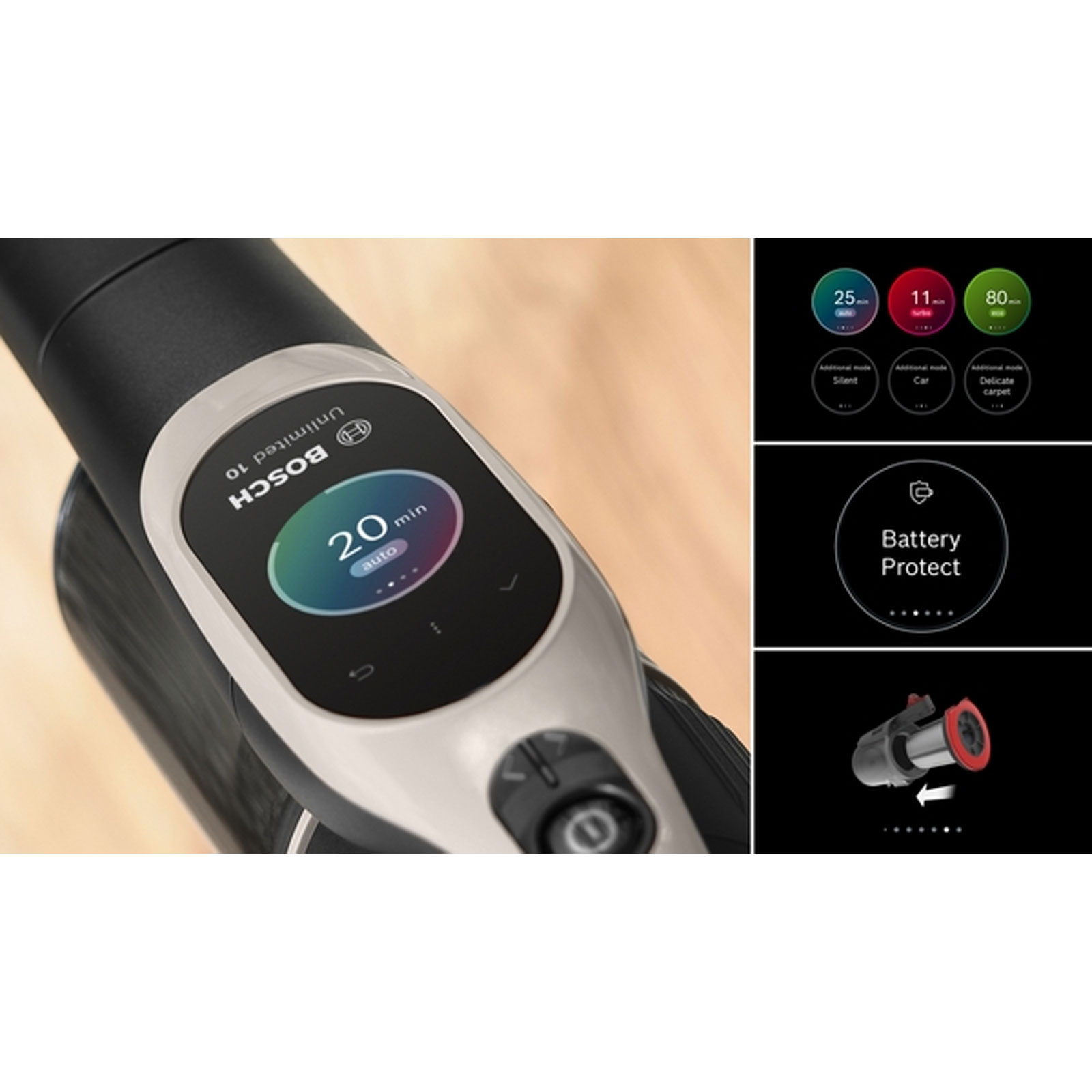 Bosch BTS1042GQC Akku-Staubsauger, Unlimited 10, Grau