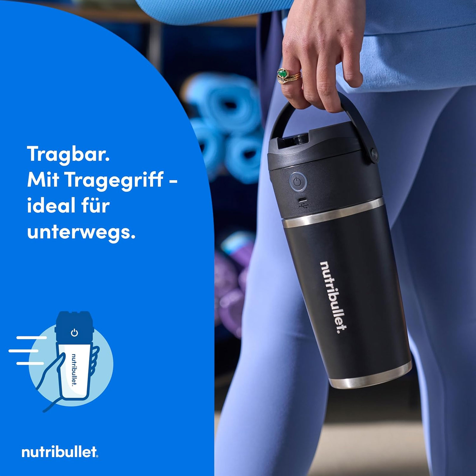 nutribullet NBP016B FLIP Smoothie Maker Schwarz Standmixer